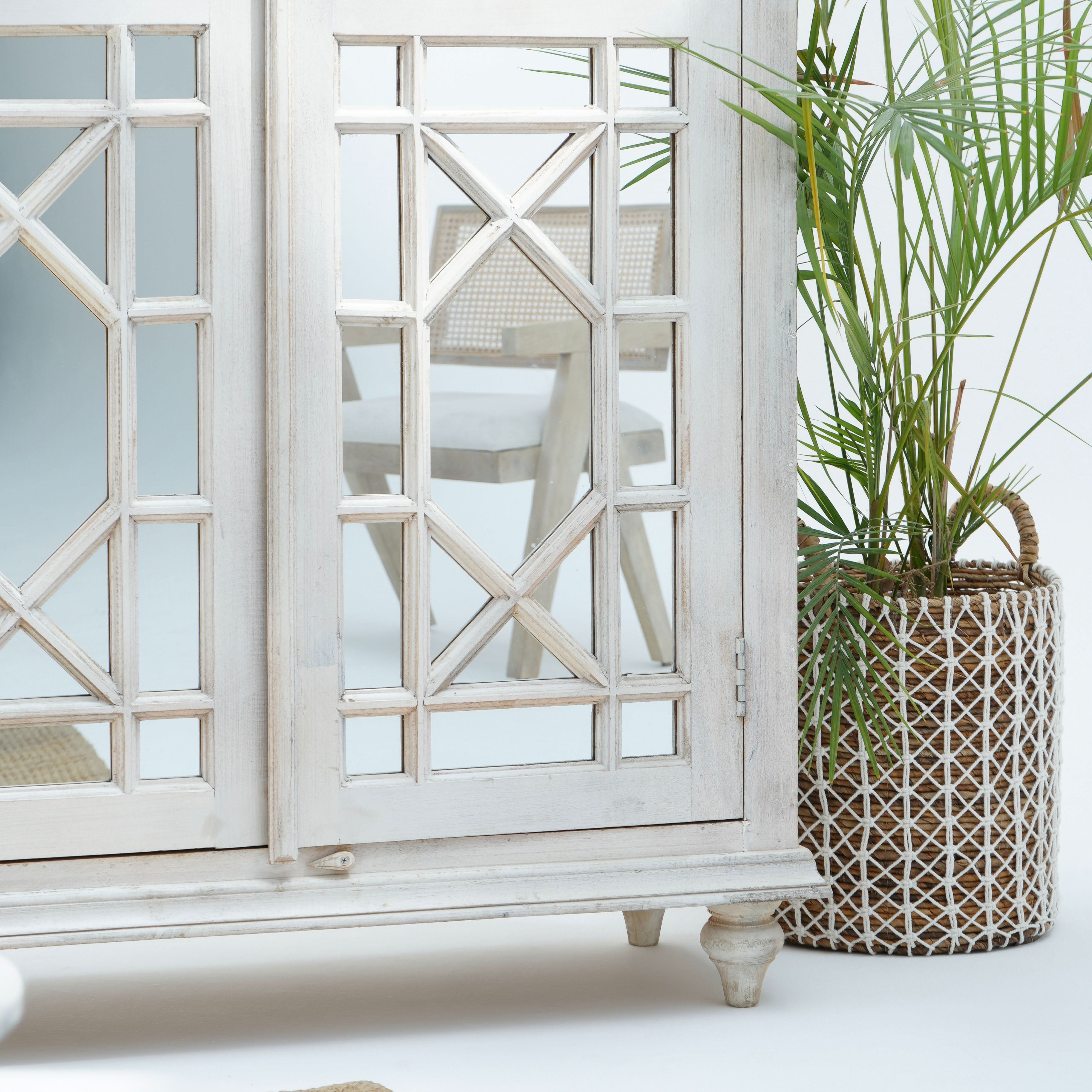 CASABLANCA CLASSIC TWO MIRROR DOOR CABINET - Art and craft furniture