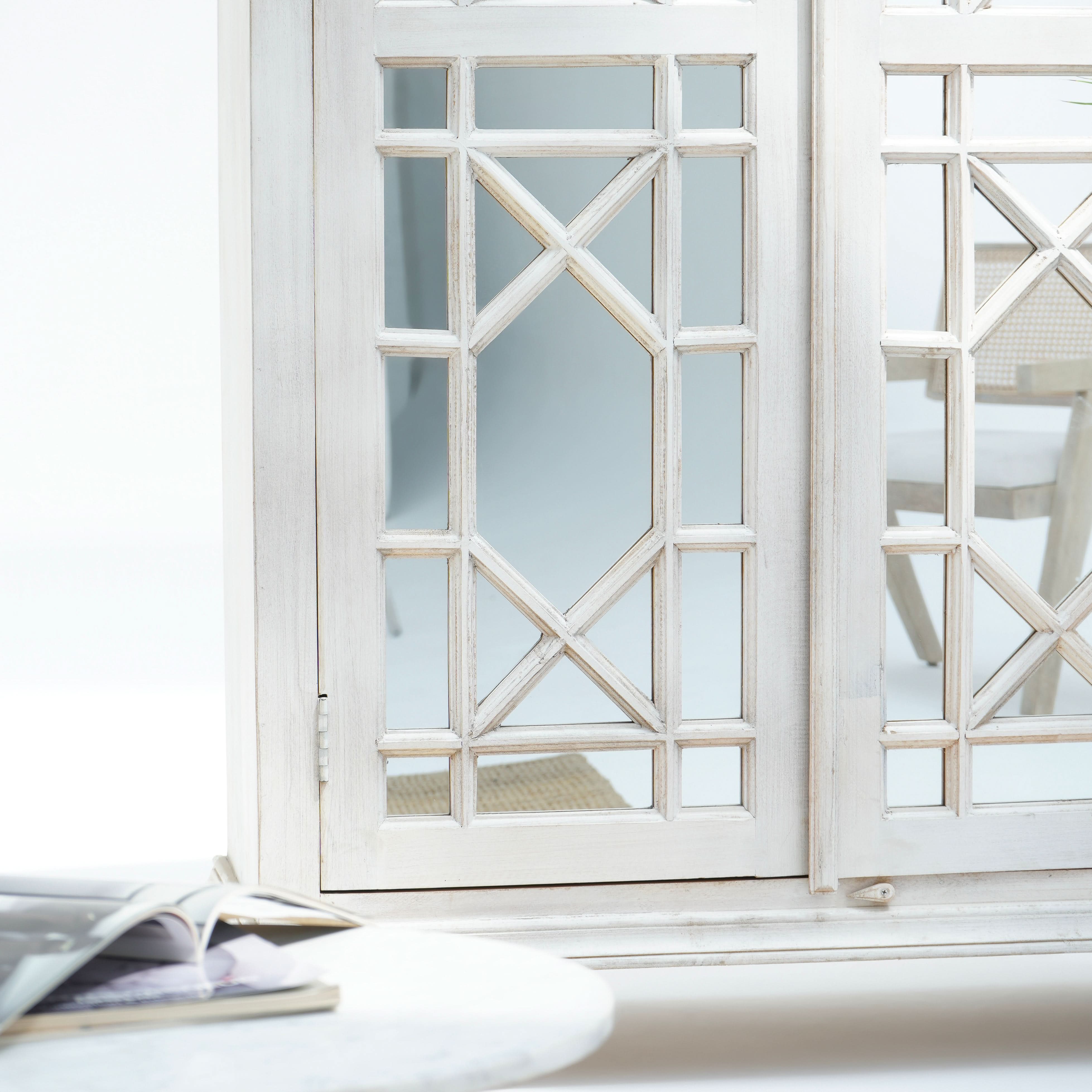 CASABLANCA CLASSIC TWO MIRROR DOOR CABINET - Art and craft furniture