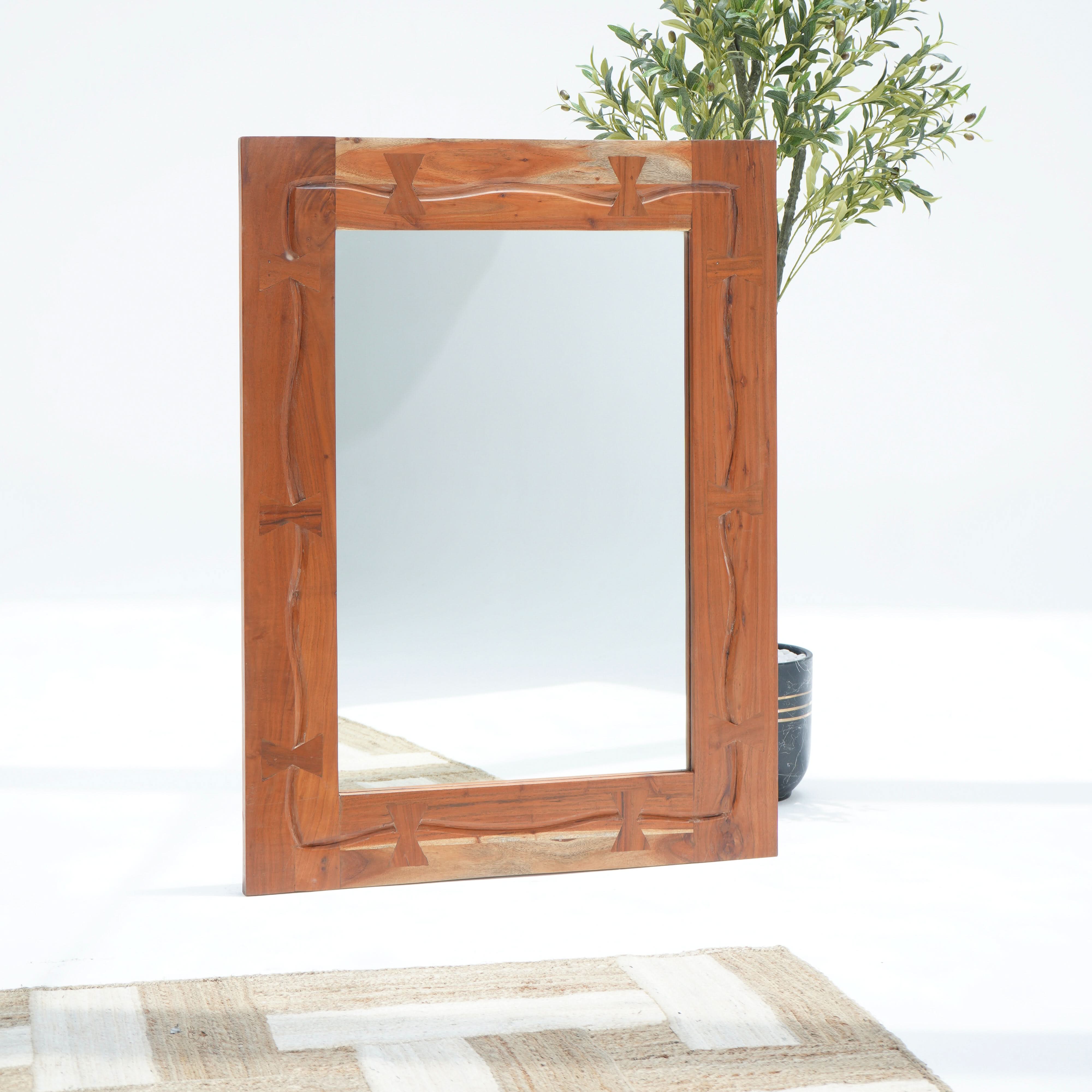 MARVEL ACACIA WOOD MIRROR FRAME - Art and craft furniture