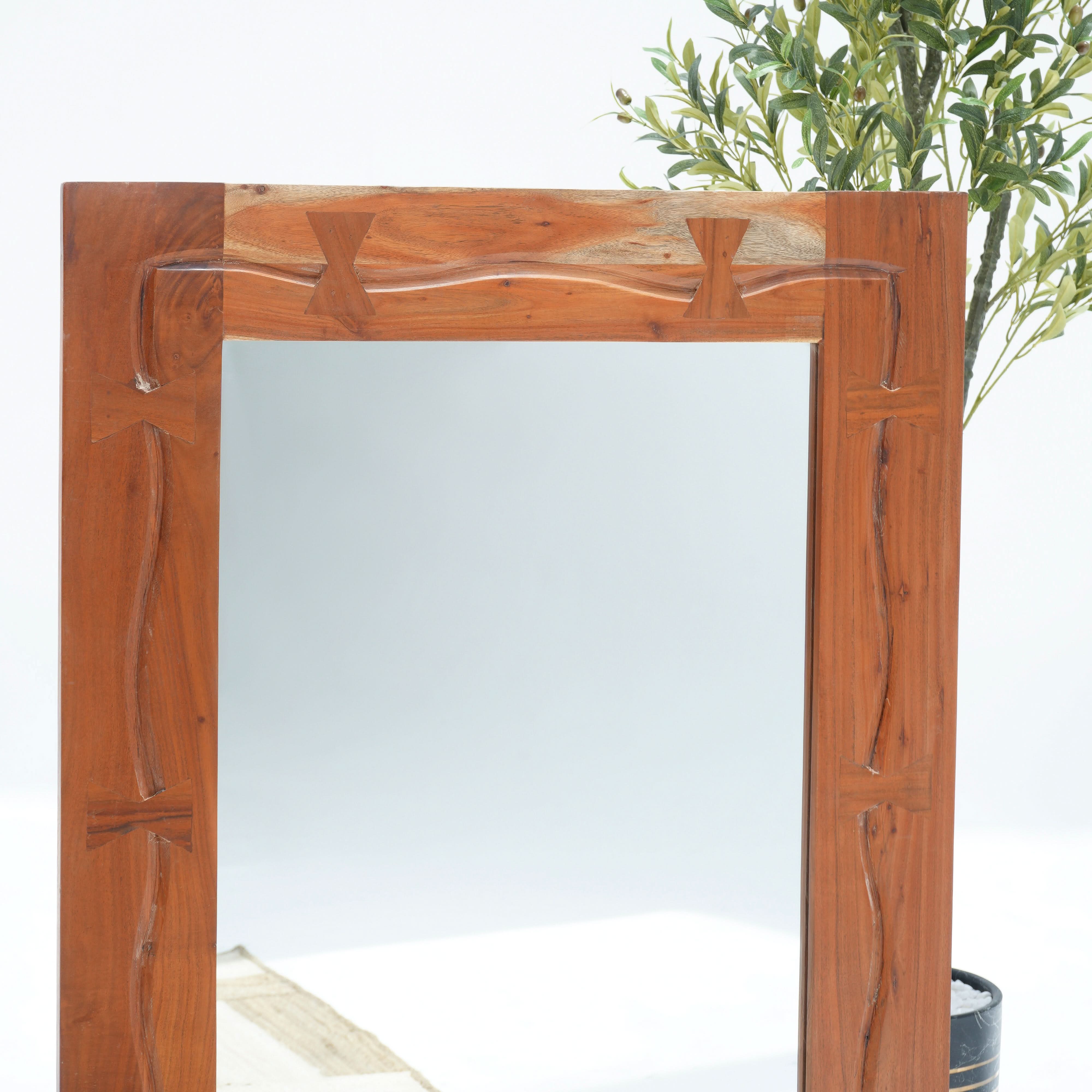 MARVEL ACACIA WOOD MIRROR FRAME - Art and craft furniture