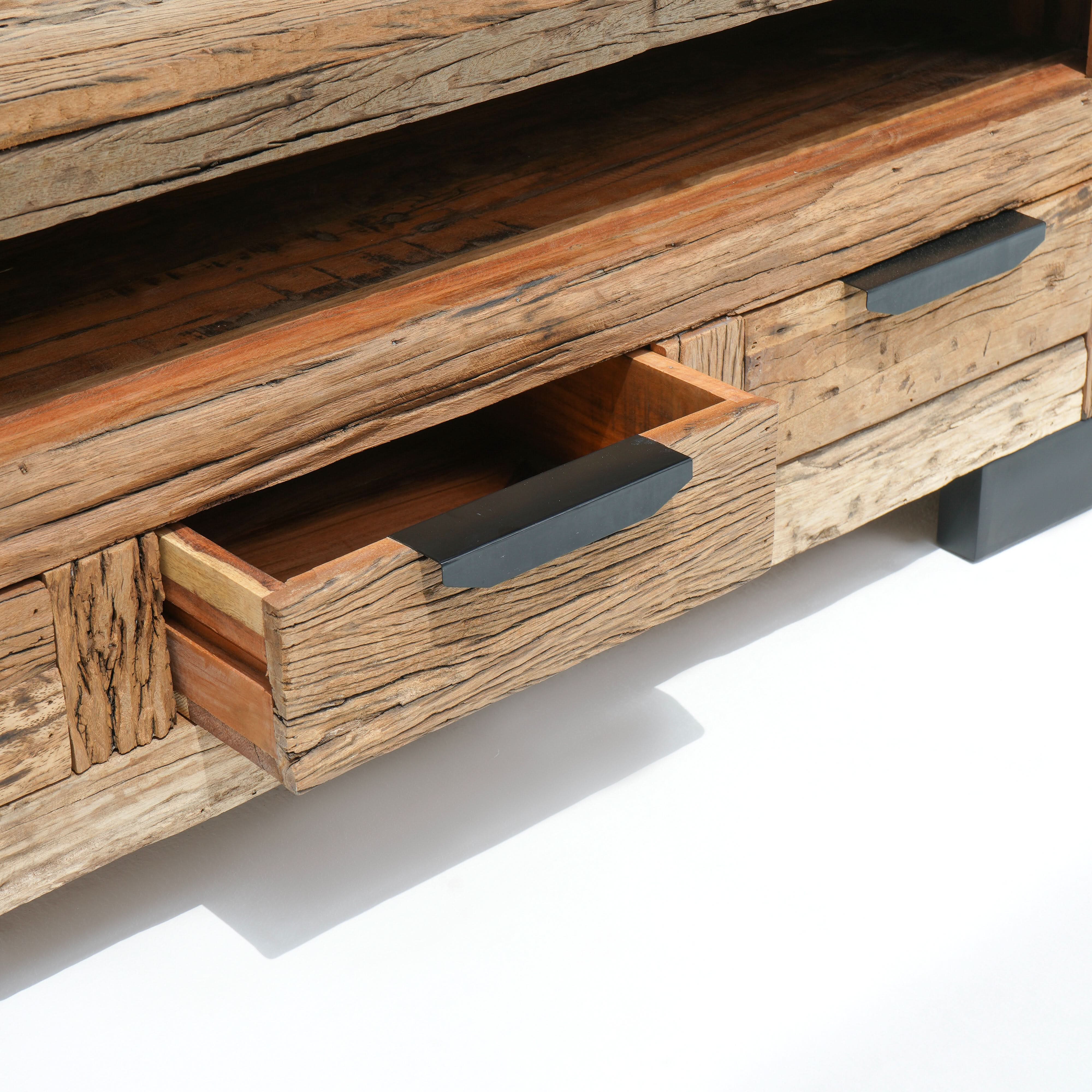 RAILWAY WOOD TV STAND - Art and craft furniture