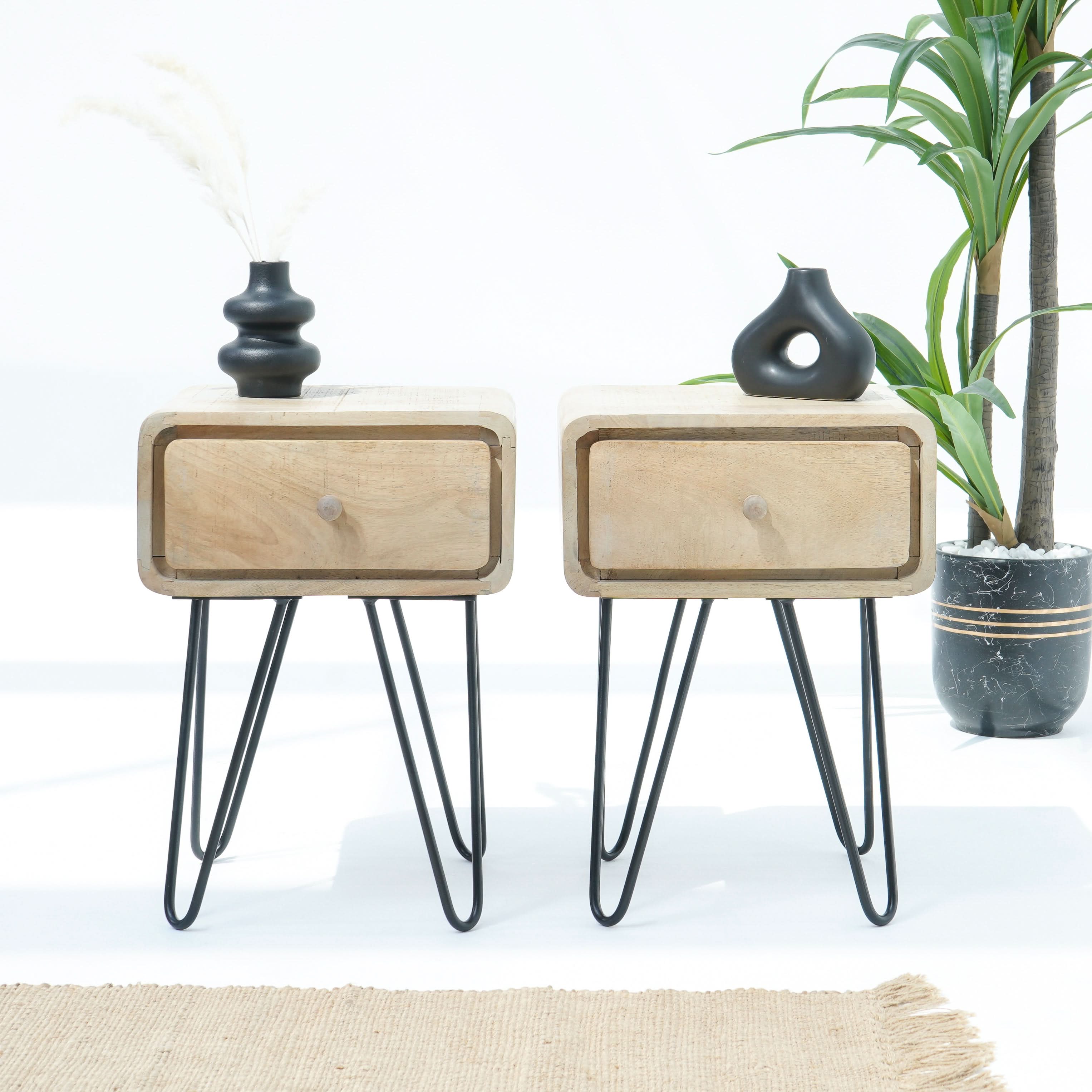 MANGOEDGE HAIRPIN NIGHTSTAND - Art and craft furniture