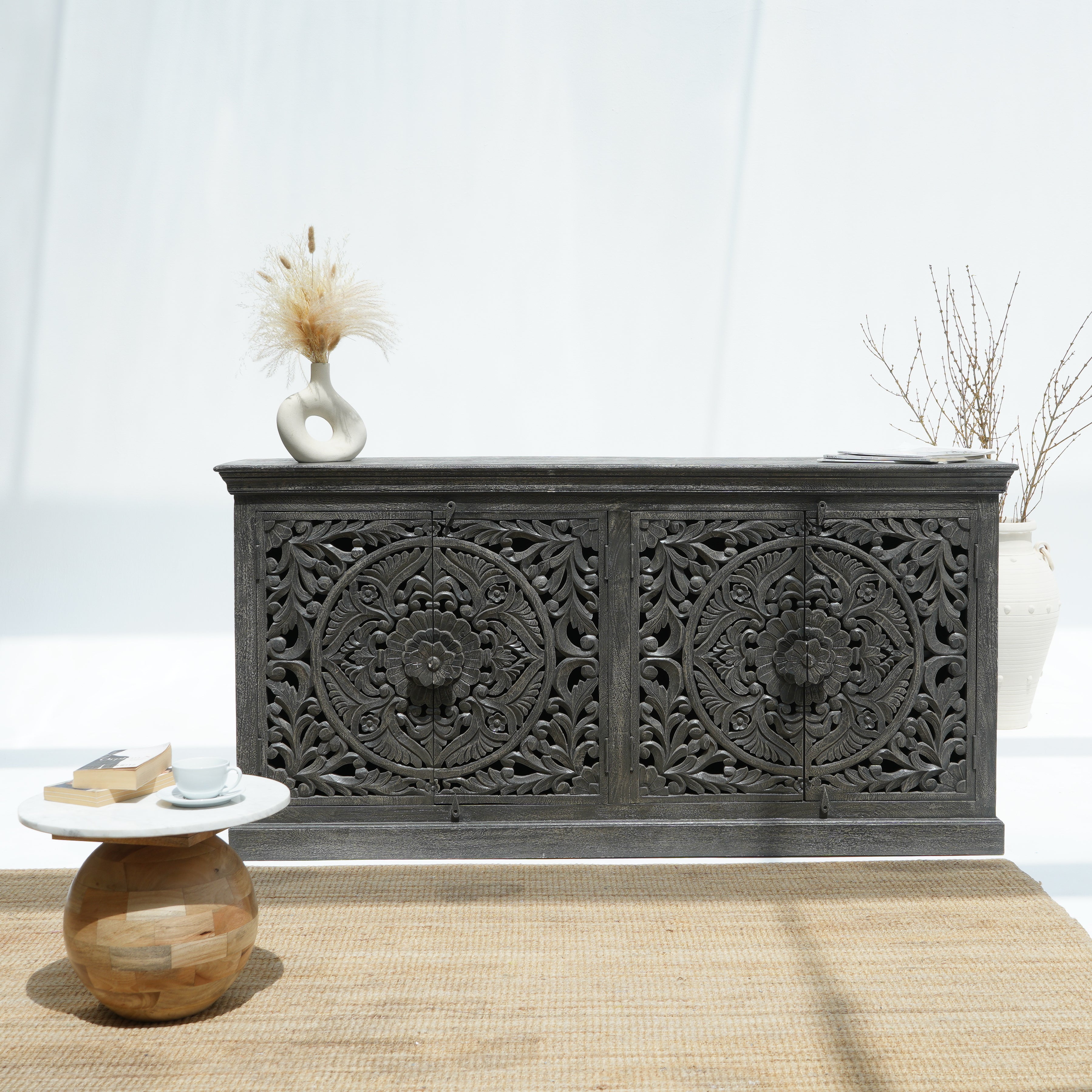 Florven four door carwed side board