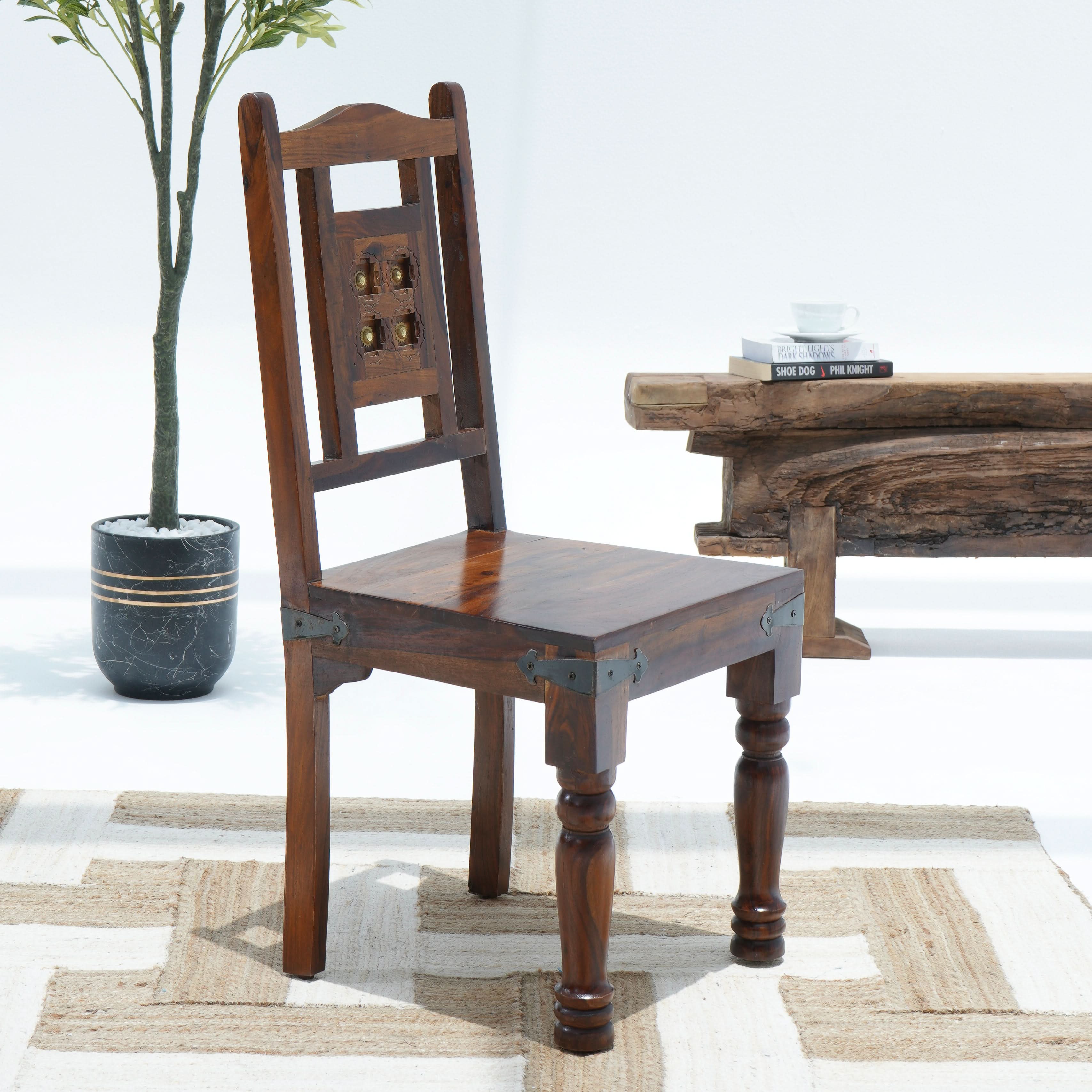 SHESTILE WOODEN DINING CHAIR - Art and craft furniture