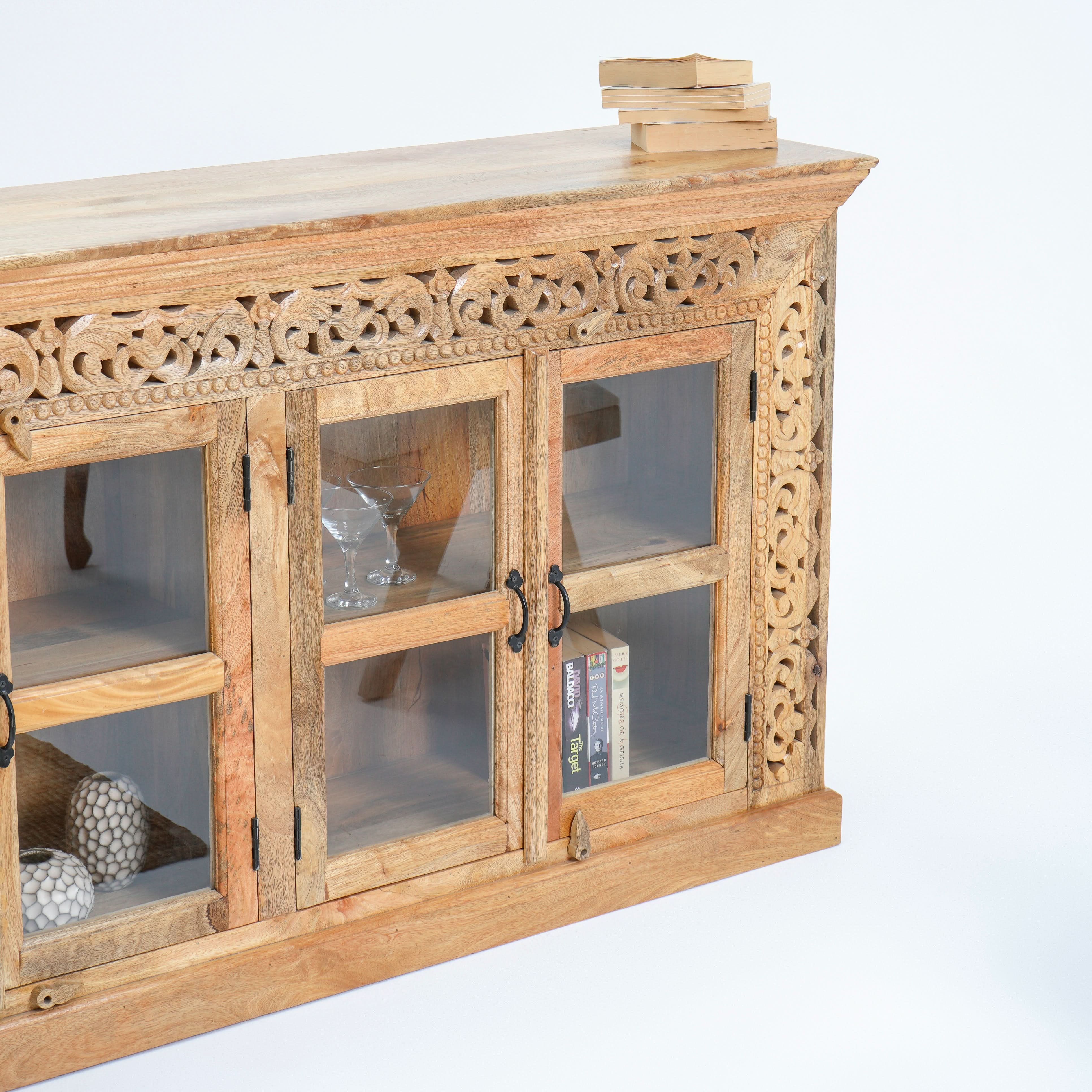 VICTOR HARBOR FOUR GLASS DOOR SIDEBOARD - Art and craft furniture