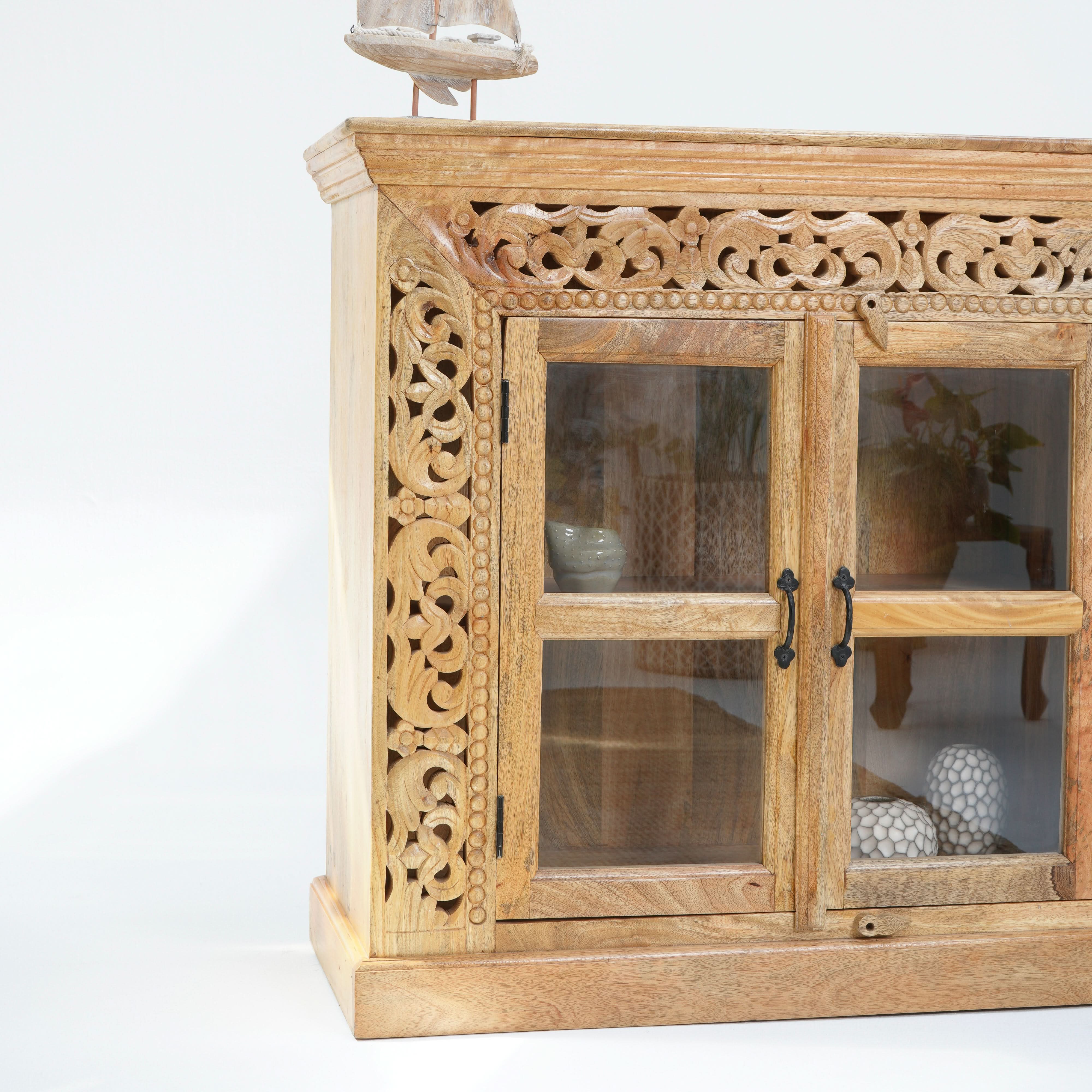 VICTOR HARBOR FOUR GLASS DOOR SIDEBOARD - Art and craft furniture