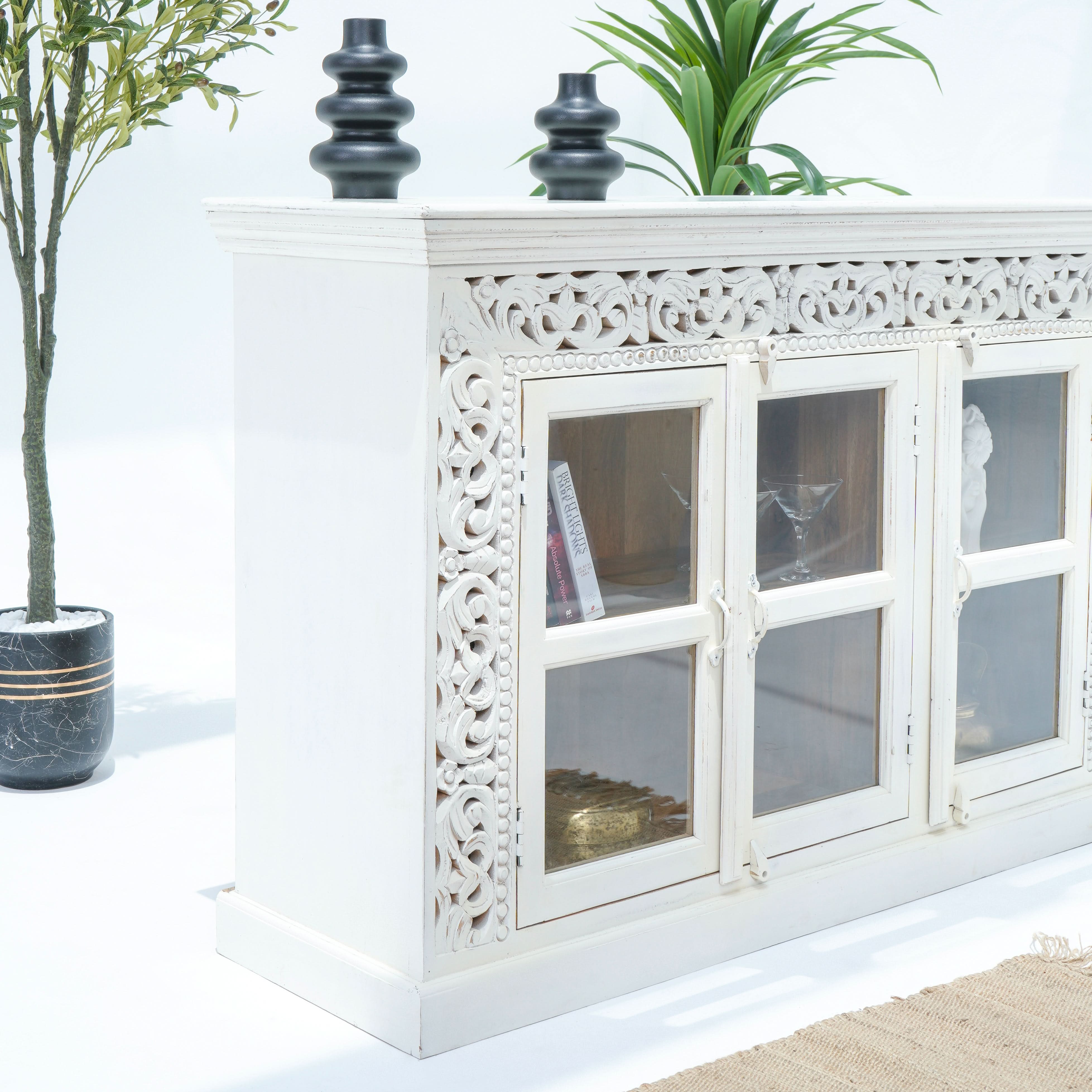 VICTOR HARBOR THREE GLASS DOOR SIDEBOARD - Art and craft furniture