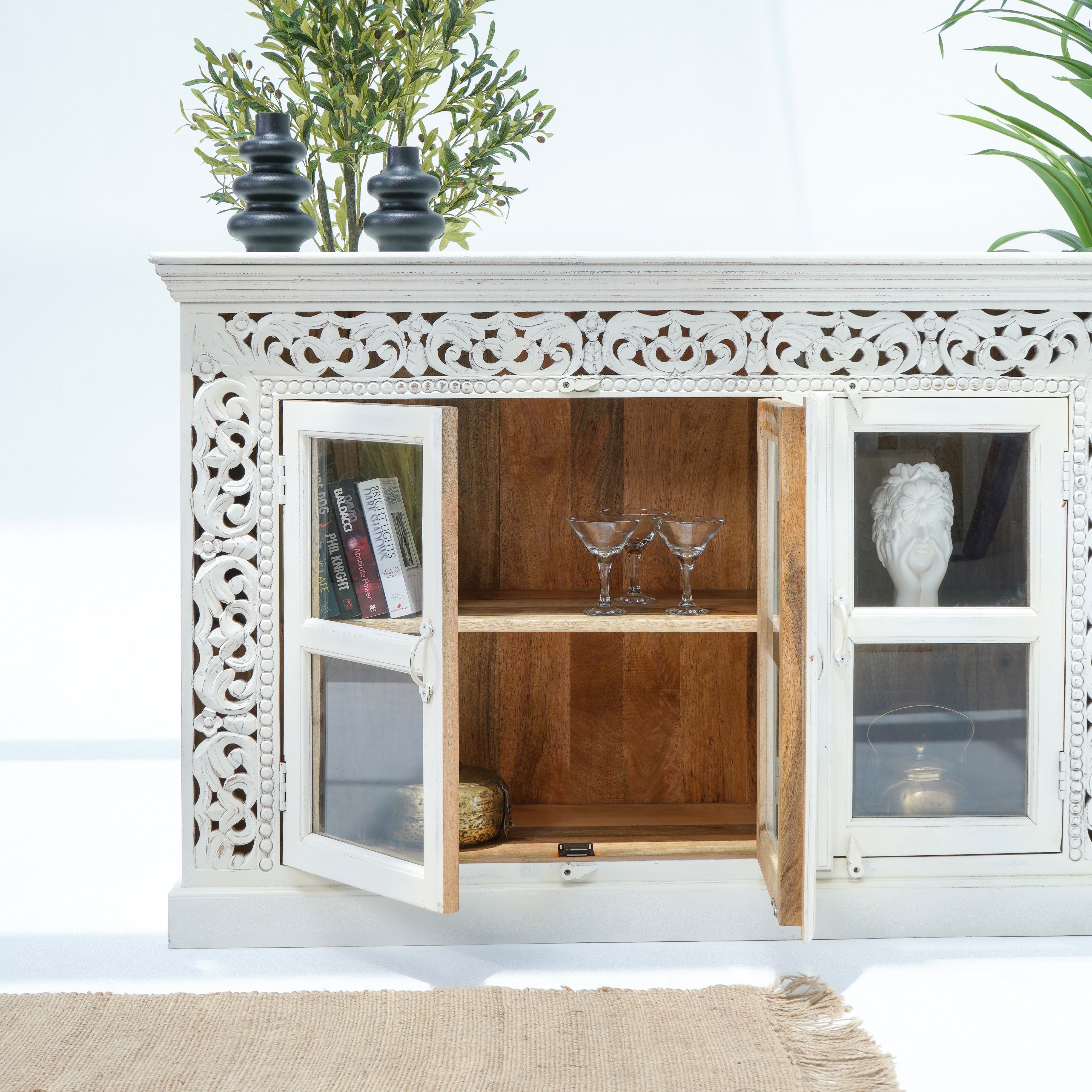 Victor Harbor three glass door side board