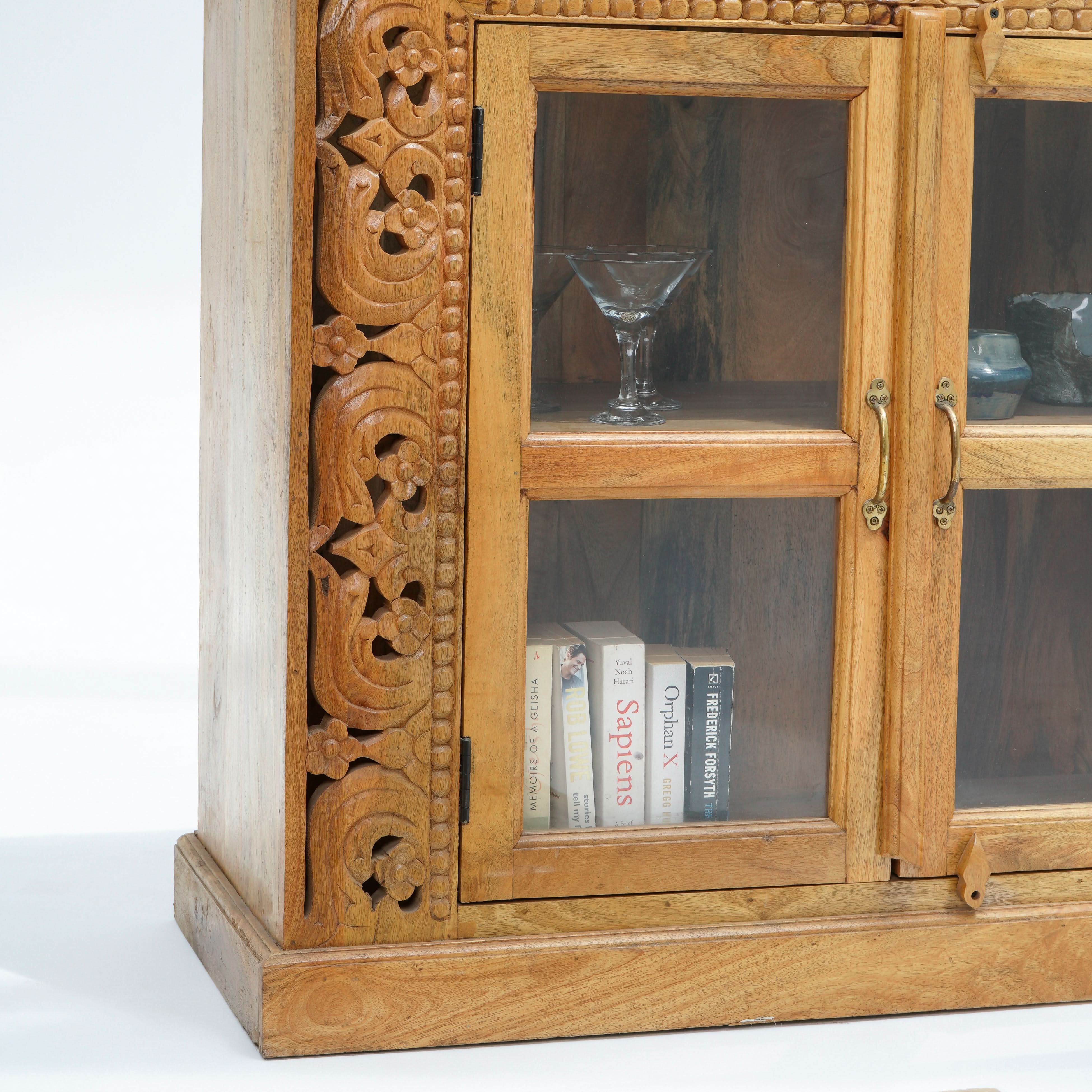 VICTOR HARBOR GLASS TWO DOOR SIDEBOARD - Art and craft furniture