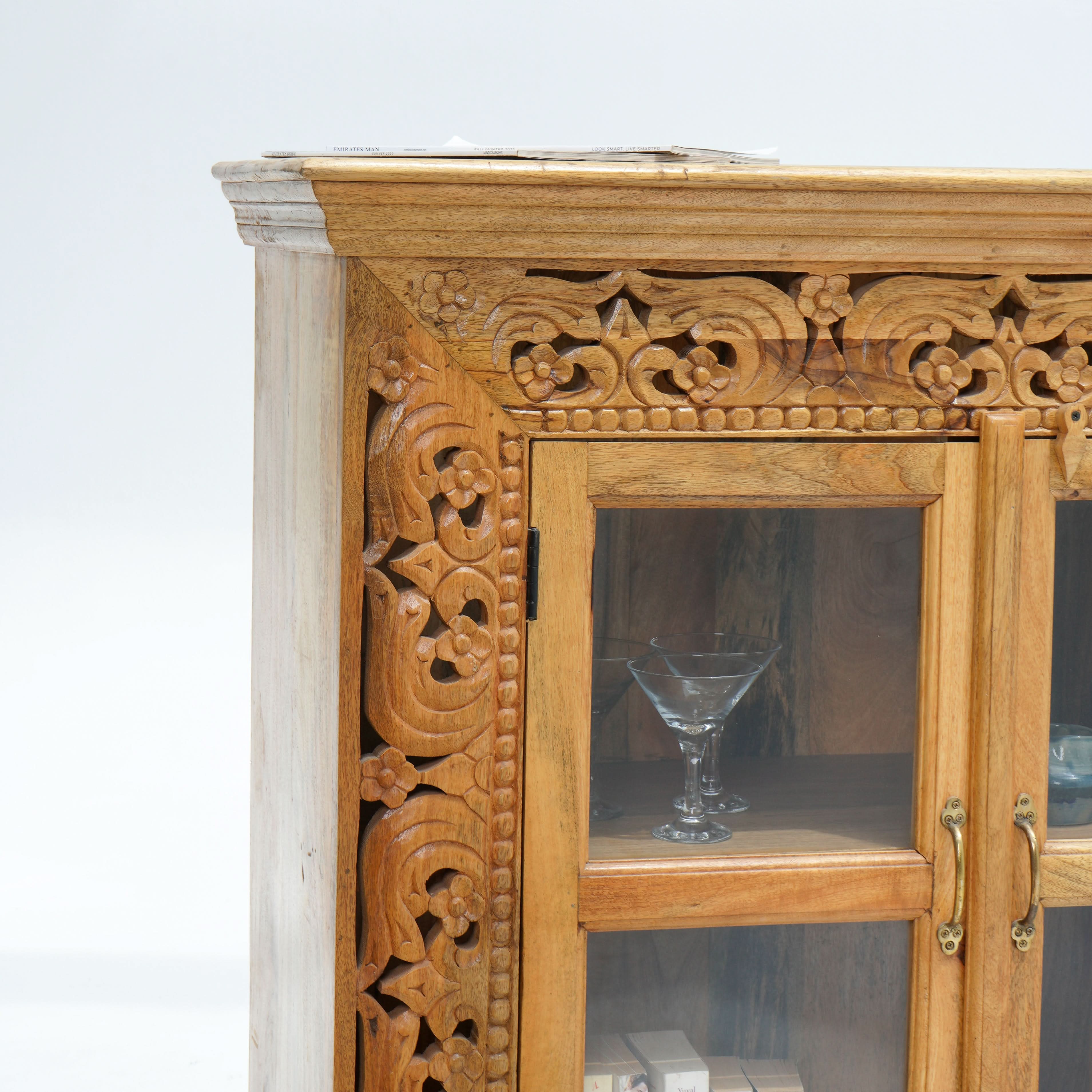 VICTOR HARBOR GLASS TWO DOOR SIDEBOARD - Art and craft furniture