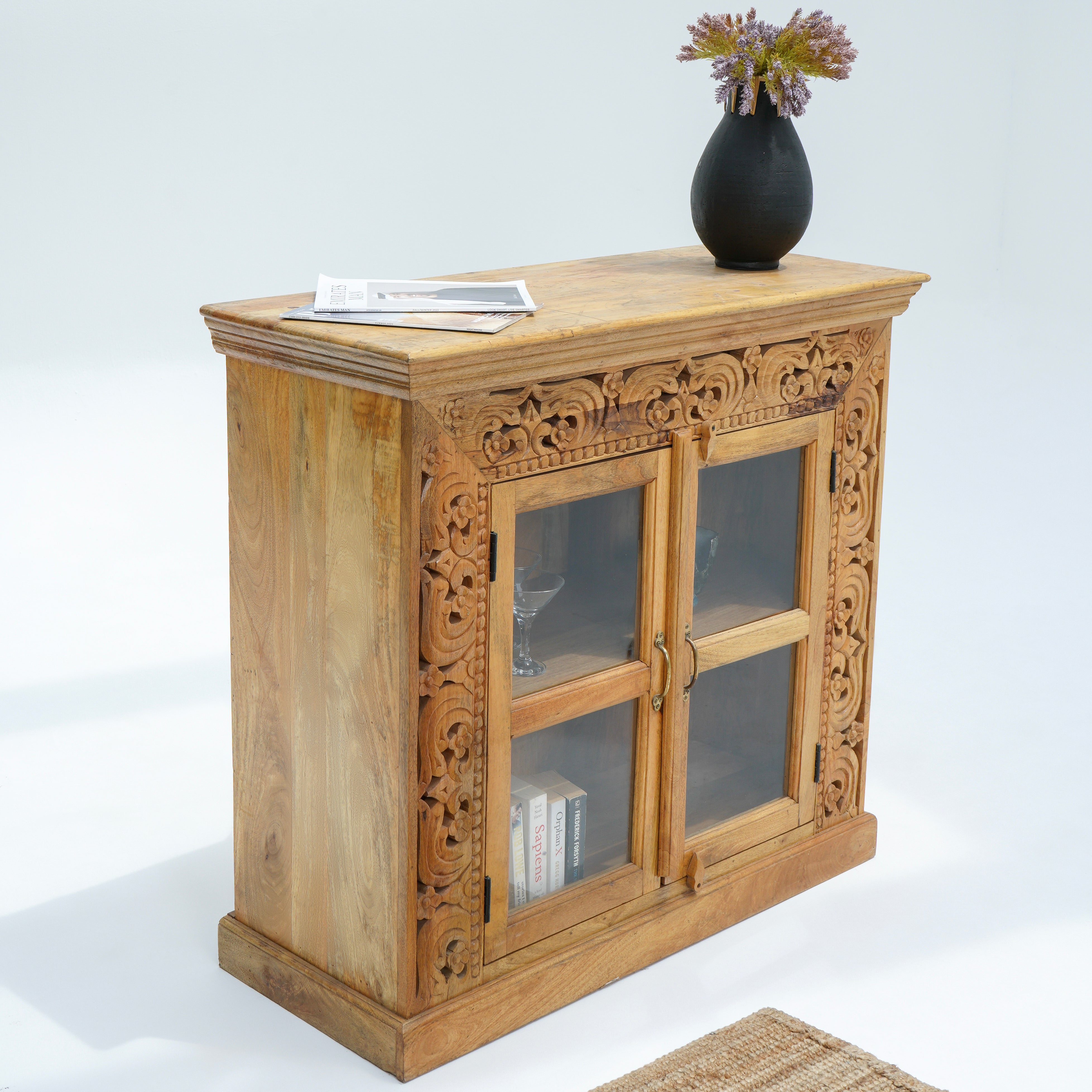 VICTOR HARBOR GLASS TWO DOOR SIDEBOARD