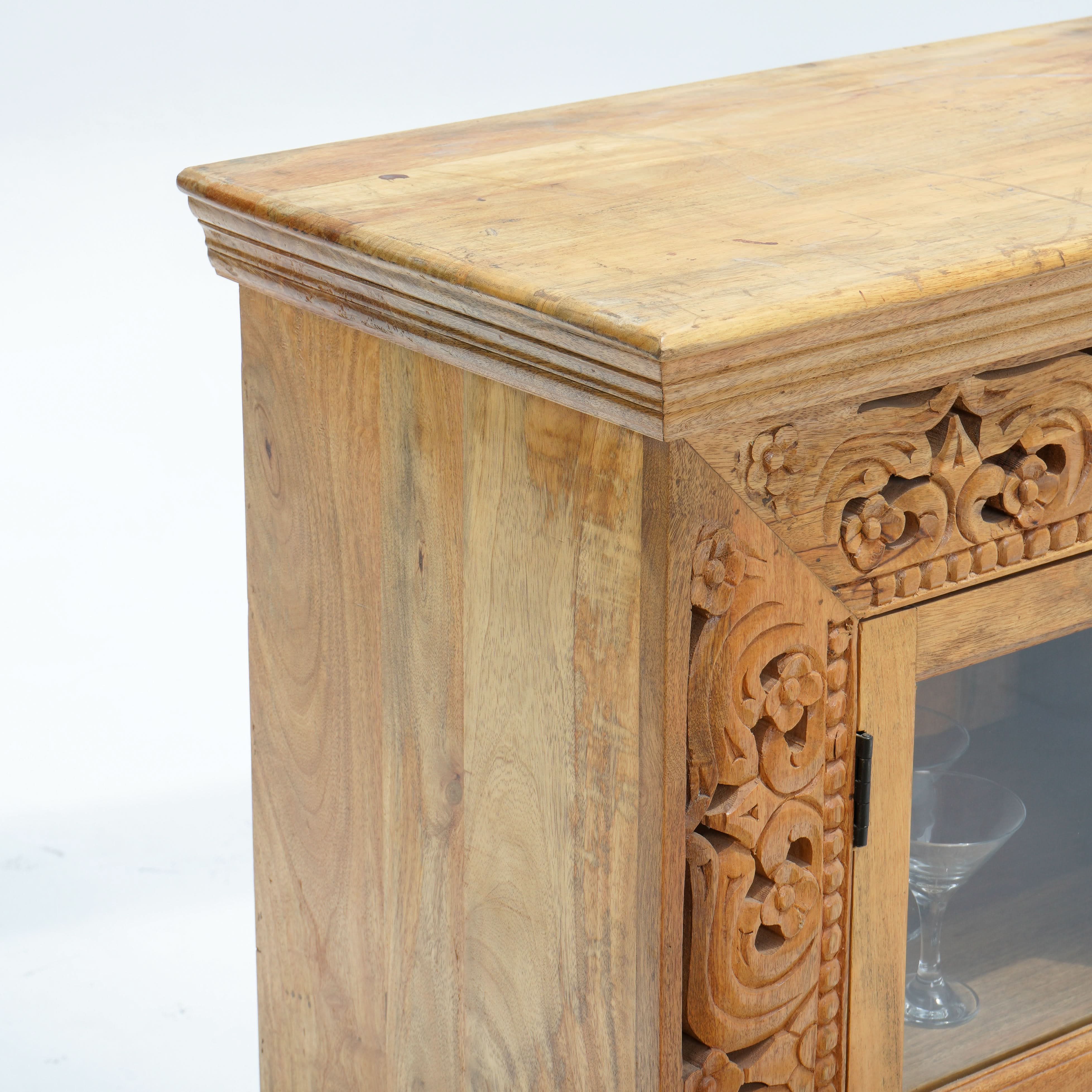 VICTOR HARBOR GLASS TWO DOOR SIDEBOARD - Art and craft furniture