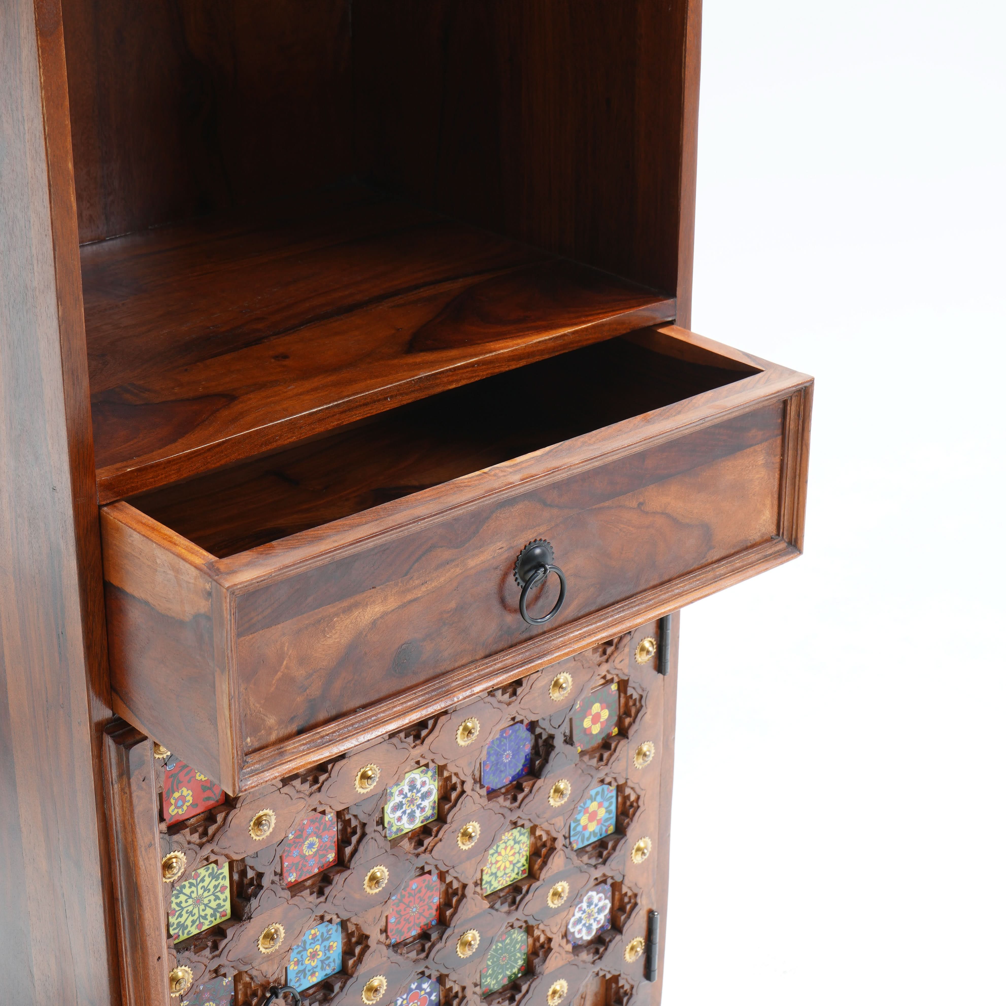 WDN ONE BAKRA TILE DOOR & ONE DRAWER TEMPLE - Art and craft furniture