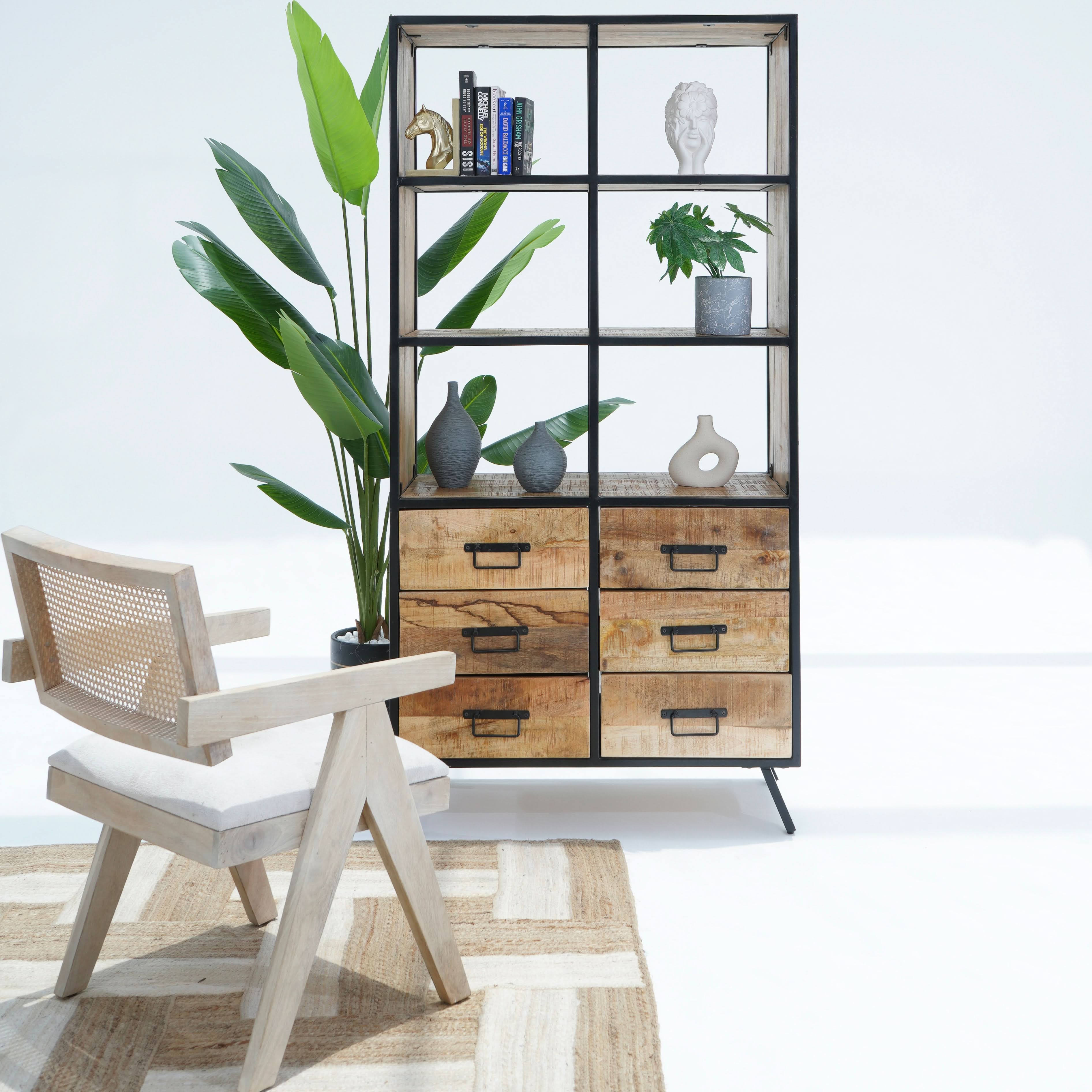 GENEVA SIX-DRAWER BOOKSHELF - Art and craft furniture
