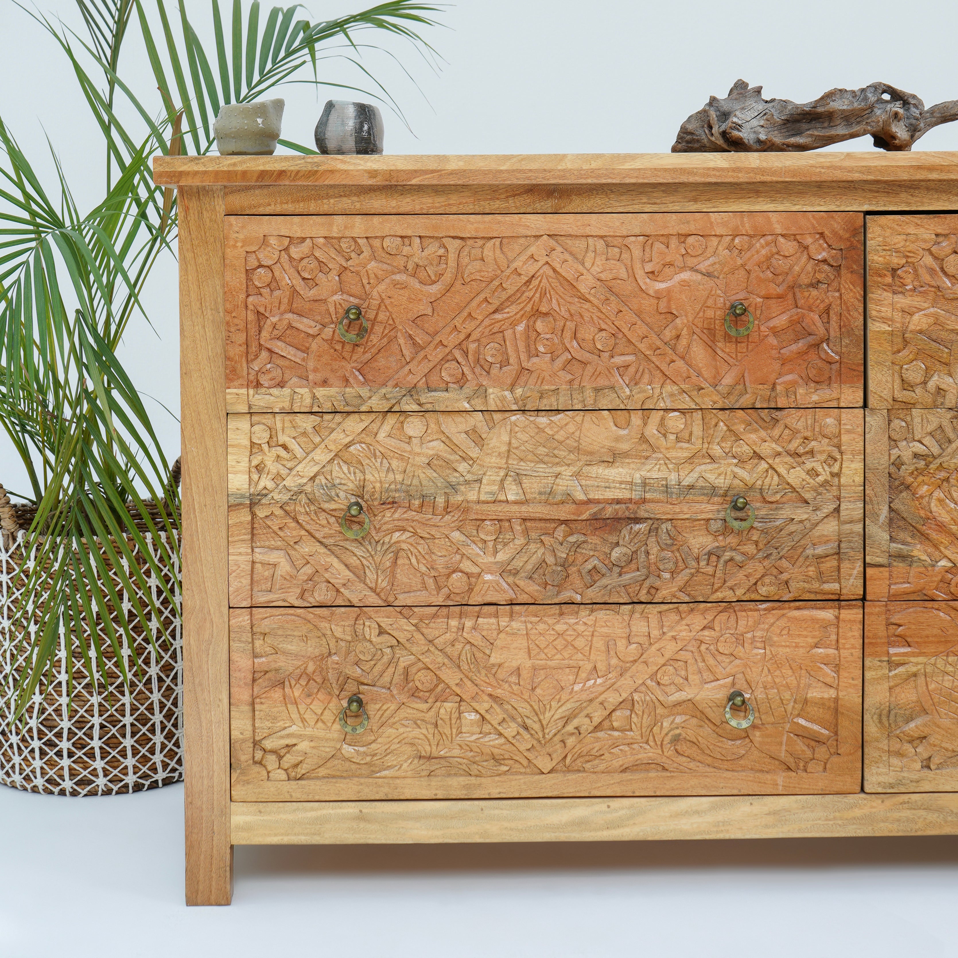 Lismore carwing six drawer chest of drawer