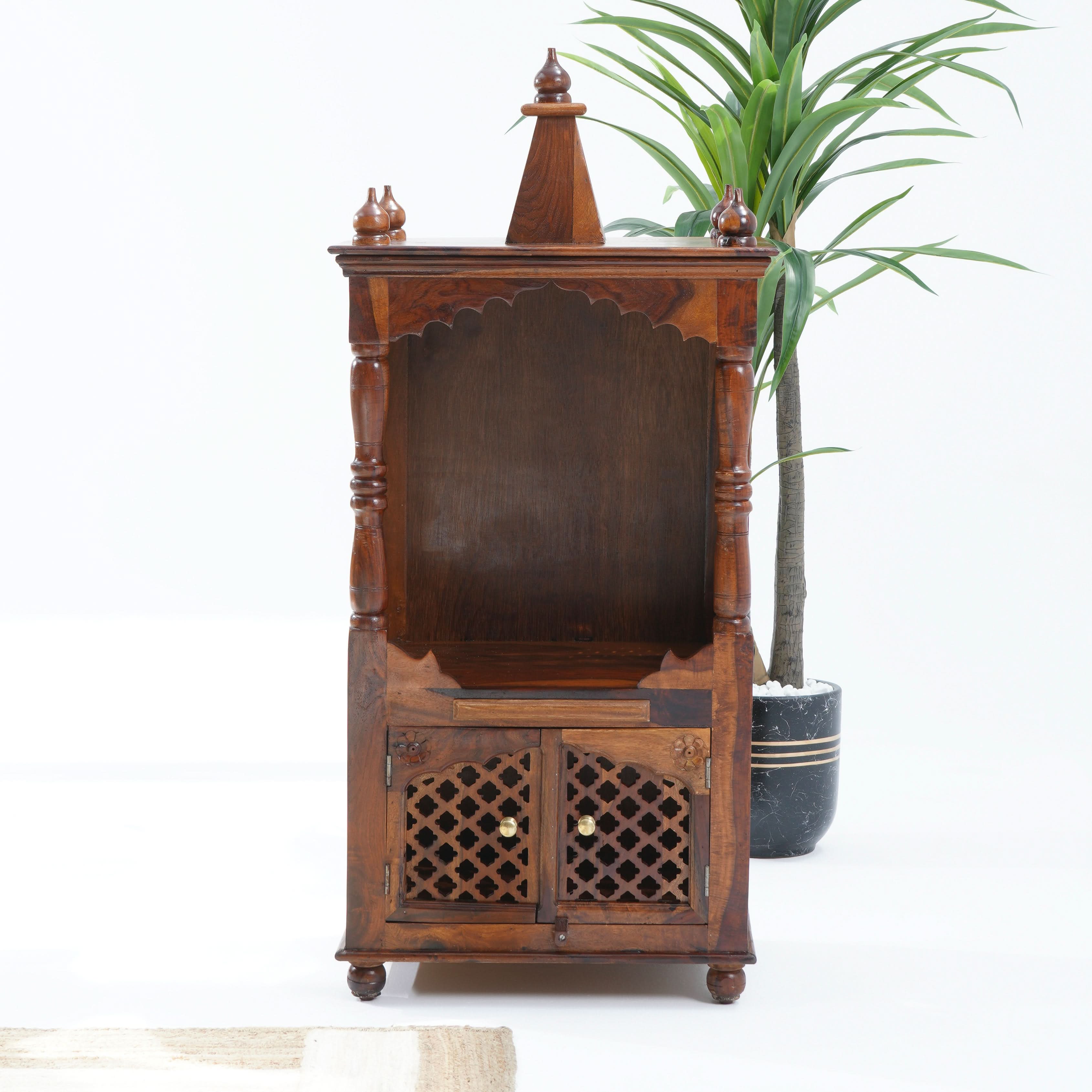 WDN TWO DOOR & ONE SLIDING TRAY TEMPLE - Art and craft furniture