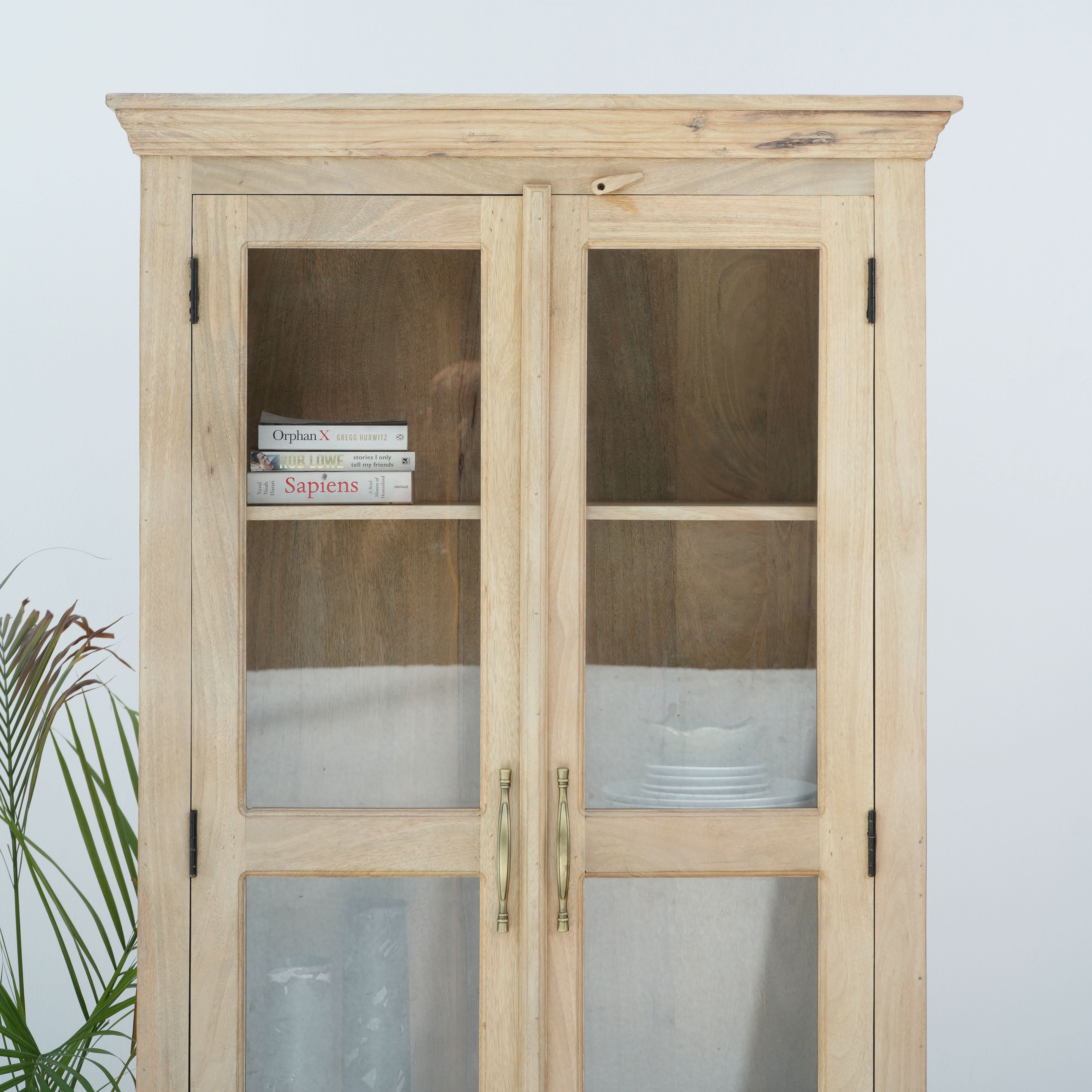 ABUJA ARTISTRY TWO GLASS DOOR CABINET - Art and craft furniture