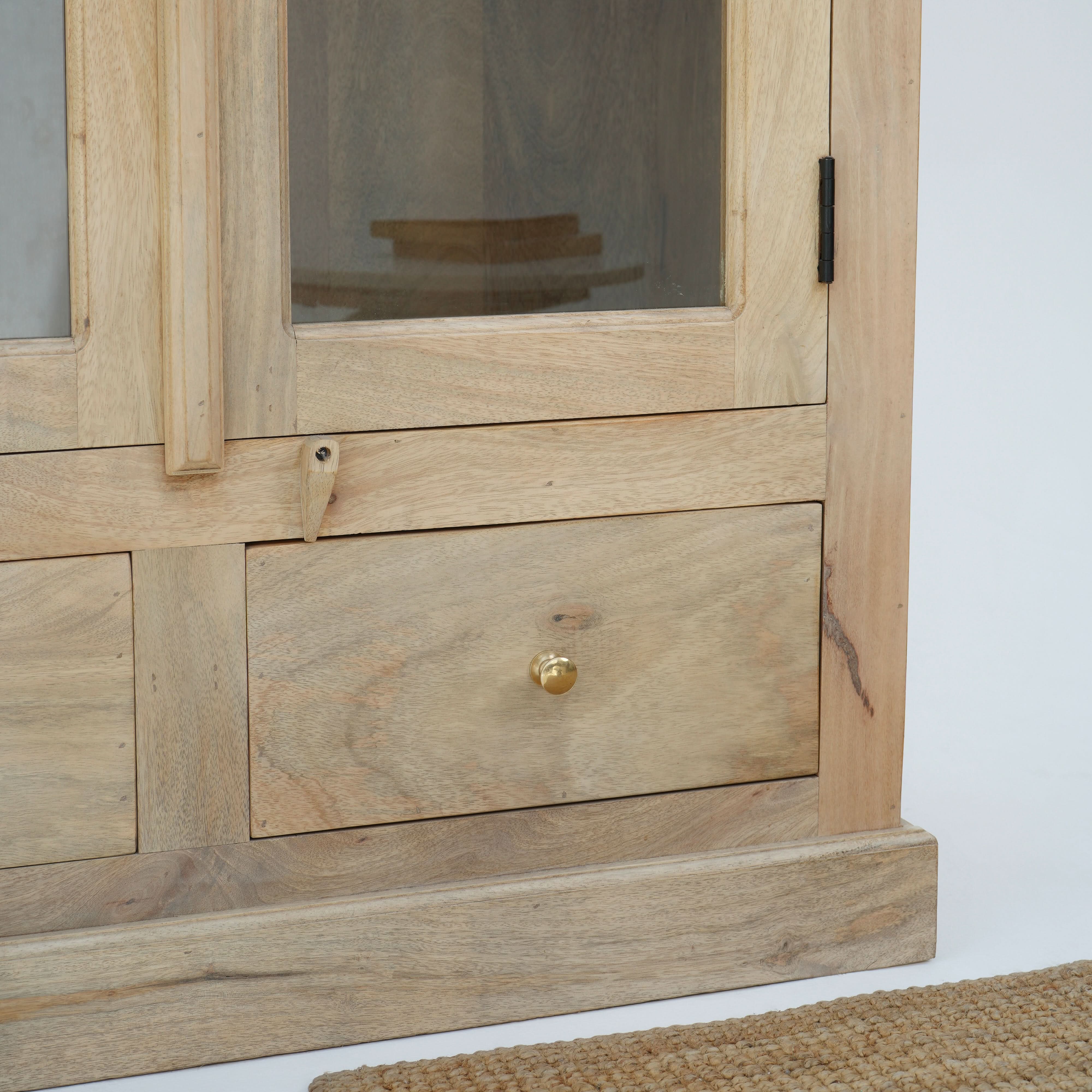 ABUJA ARTISTRY TWO GLASS DOOR CABINET - Art and craft furniture