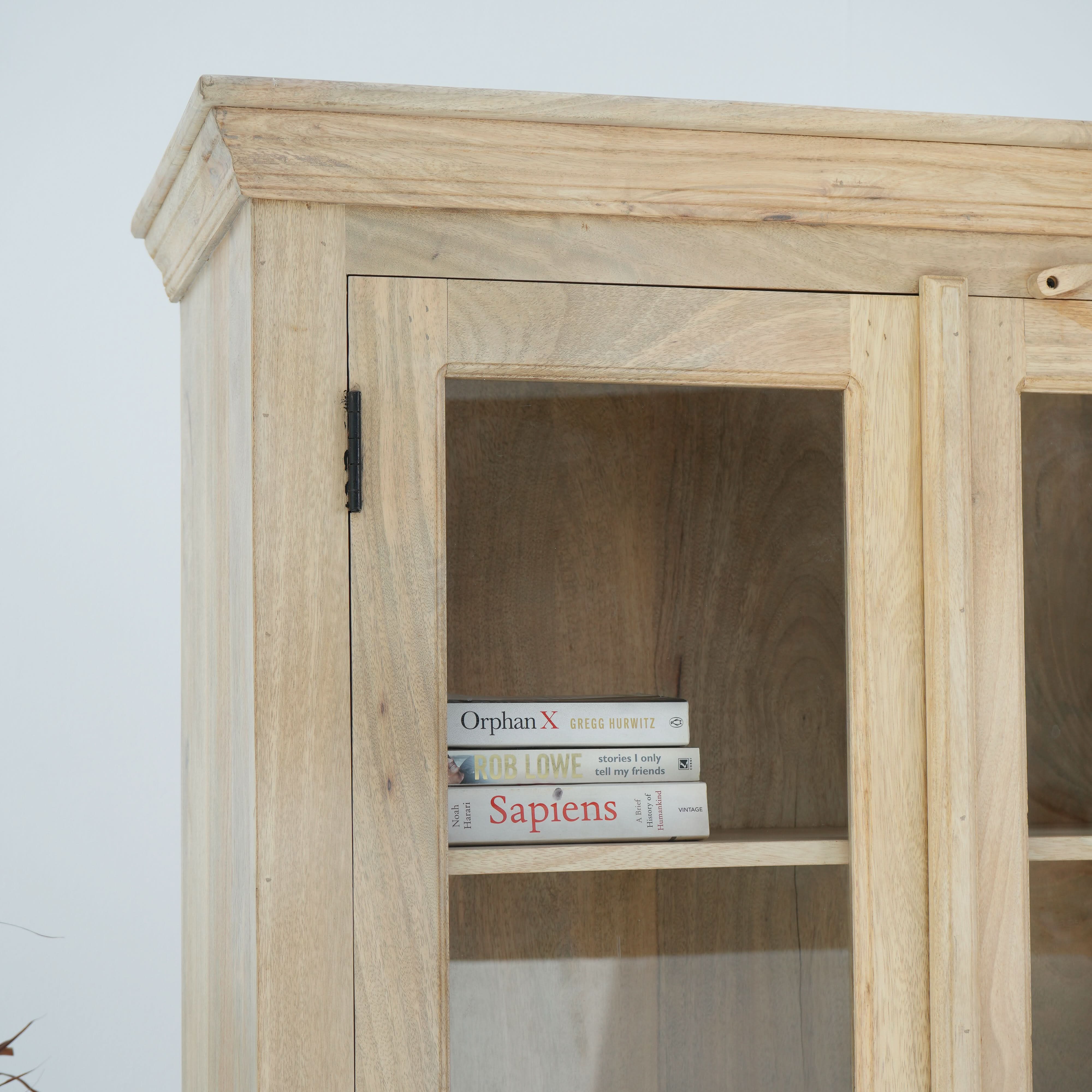 ABUJA ARTISTRY TWO GLASS DOOR CABINET - Art and craft furniture