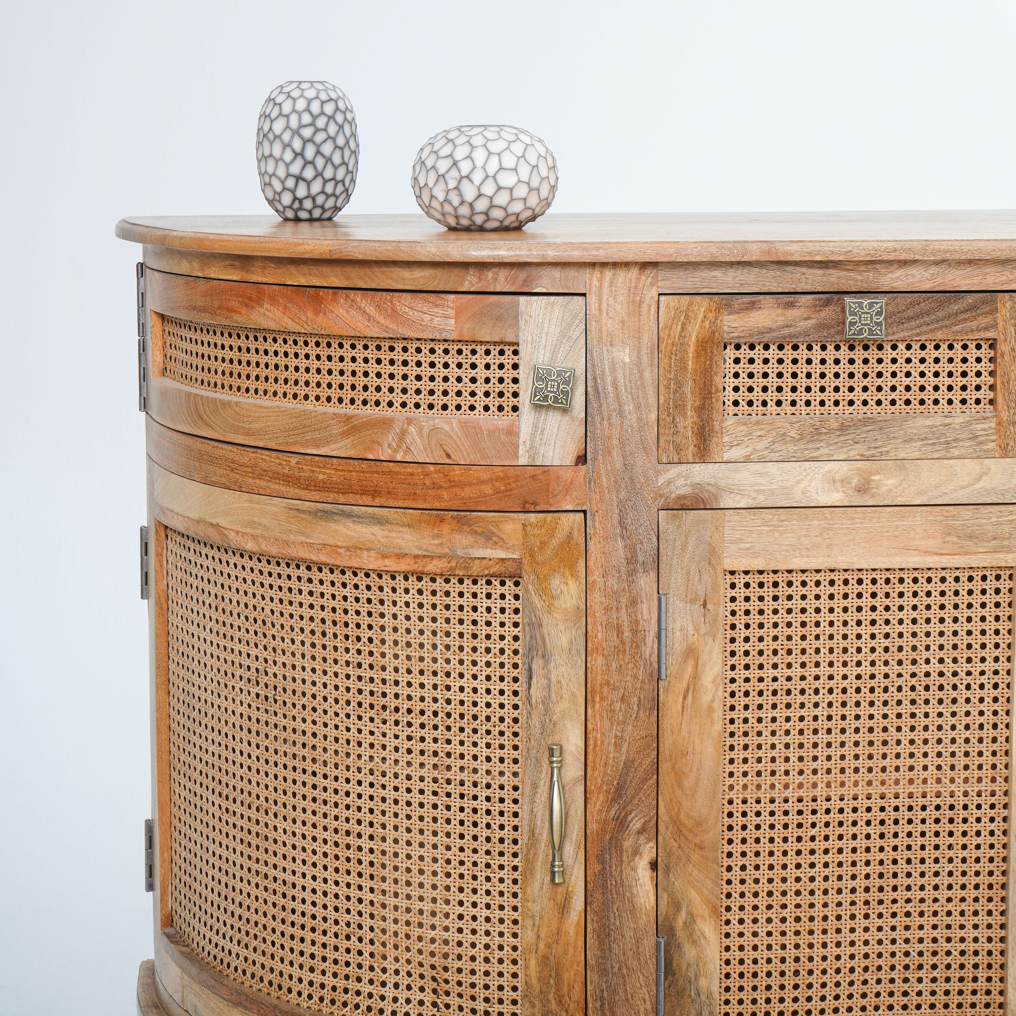 CANOVIA CANE FOUR DOOR FOUR DRAWER SIDEBOARD - Art and craft furniture