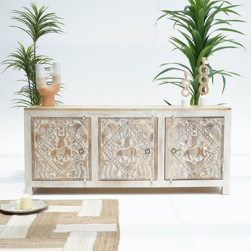NEW ART THREE DOOR SIDEBOARD