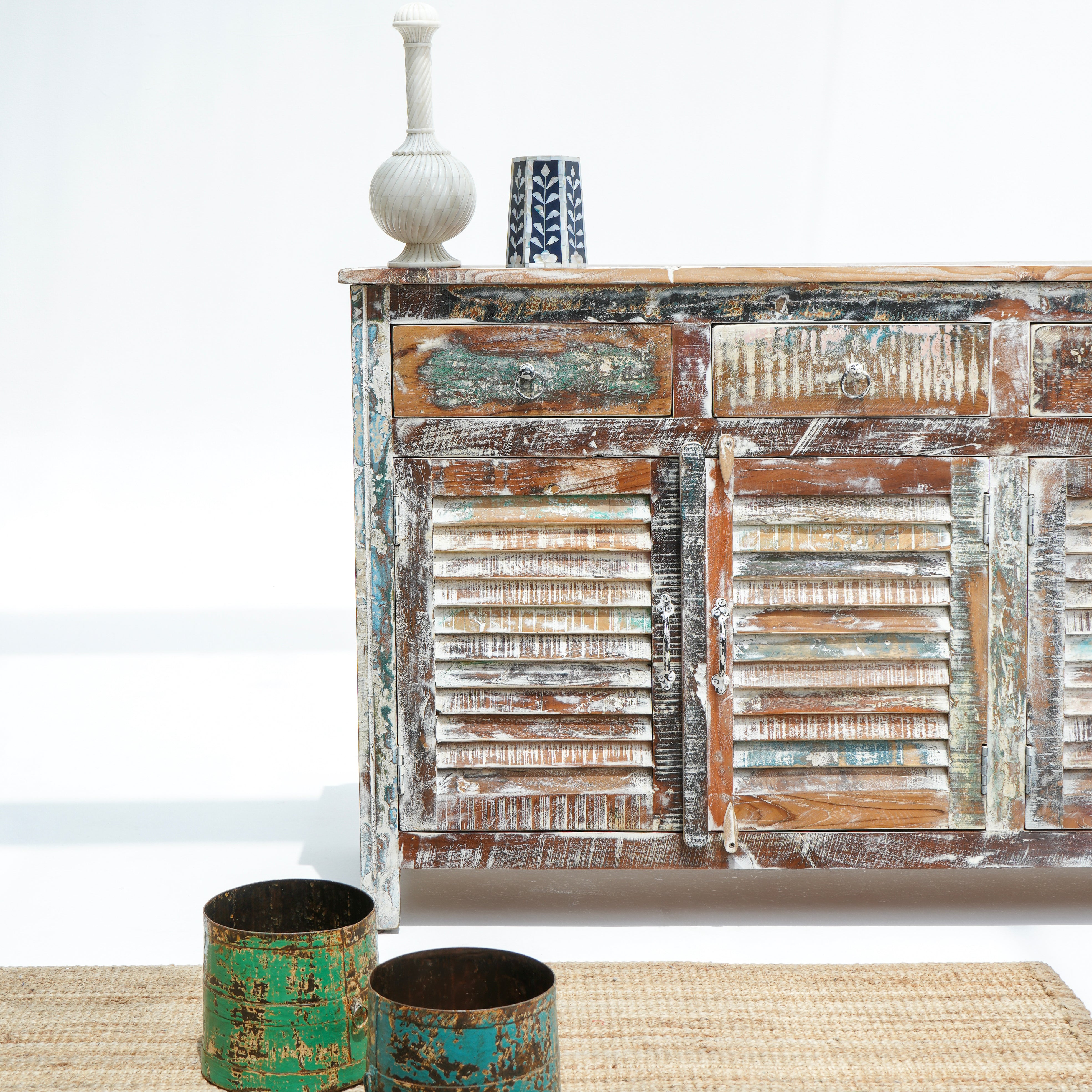 THE ALTON MANOR FOUR DOOR RECYCLE SIDEBOARD