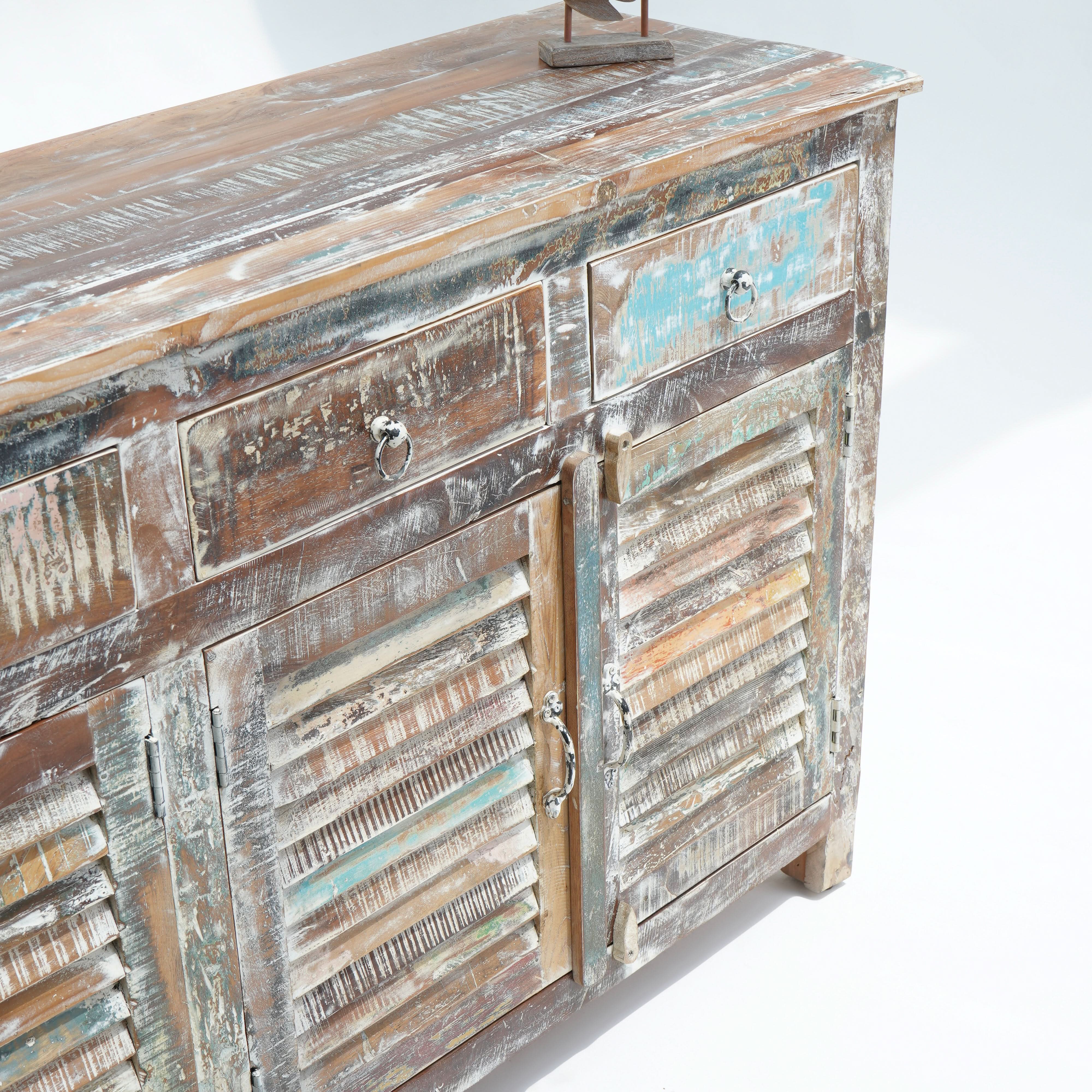 THE ALTON MANOR FOUR DOOR RECYCLE SIDEBOARD - Art and craft furniture