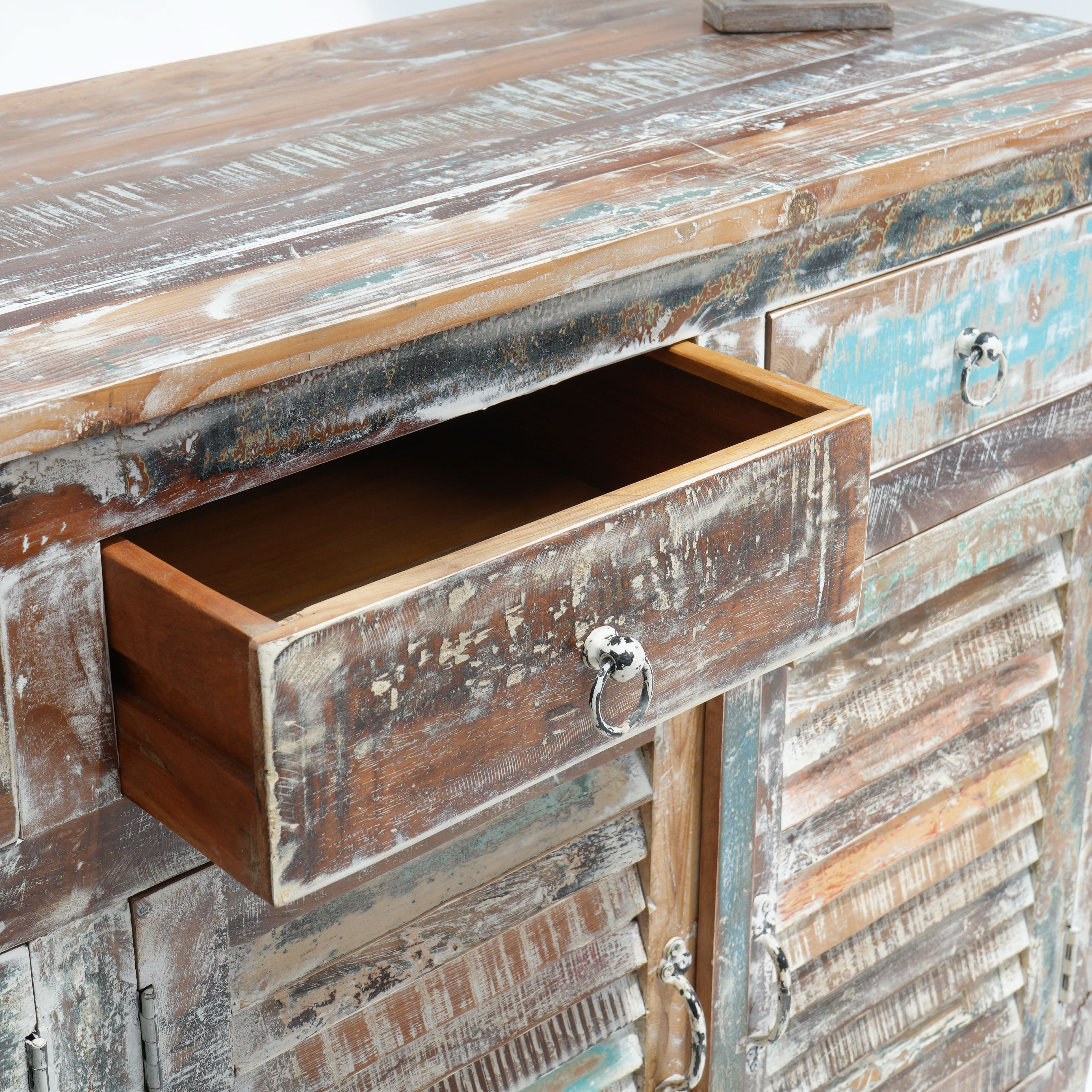 THE ALTON MANOR FOUR DOOR RECYCLE SIDEBOARD - Art and craft furniture