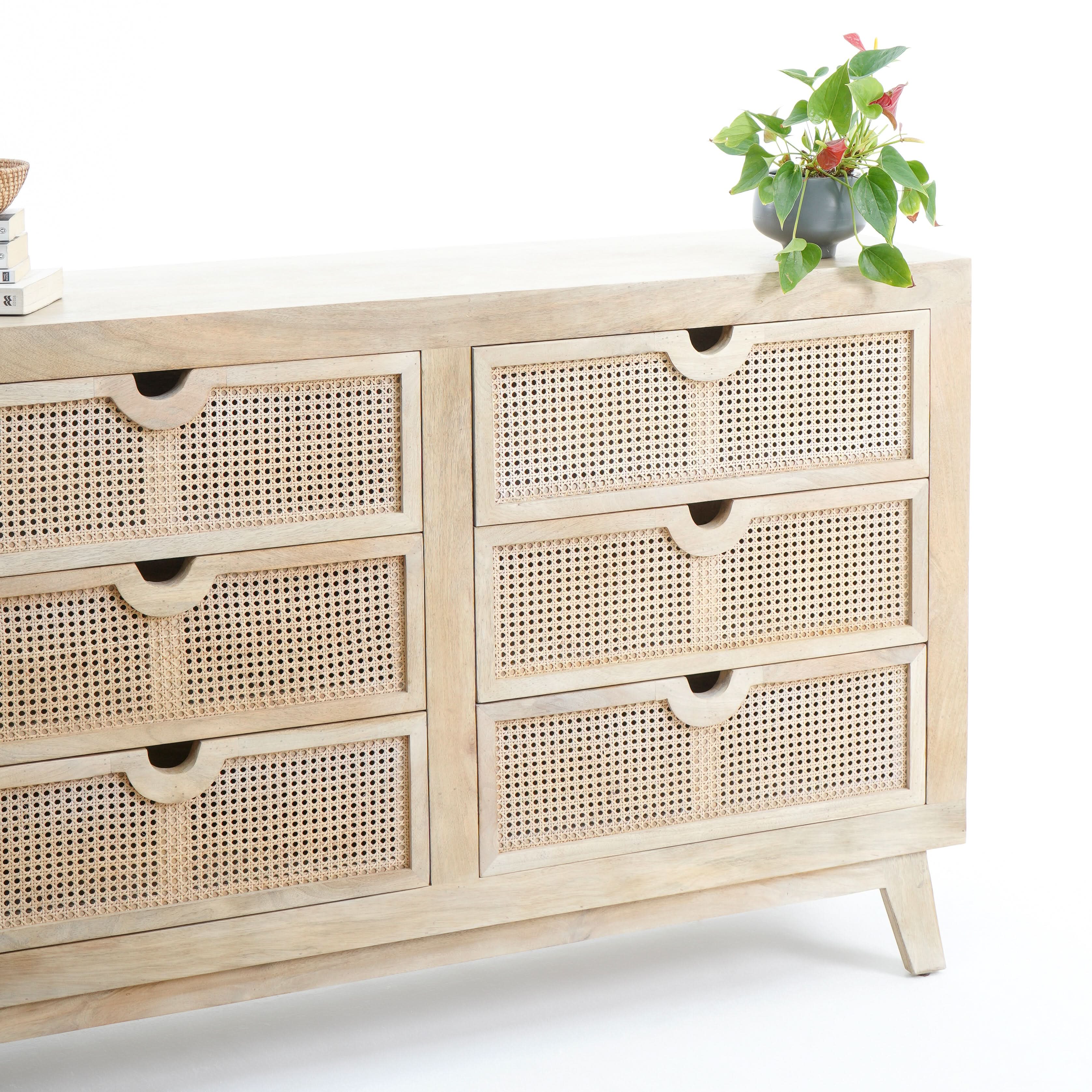 CANOVIA CANE SIX DRAWER DRAWCHEST - Art and craft furniture