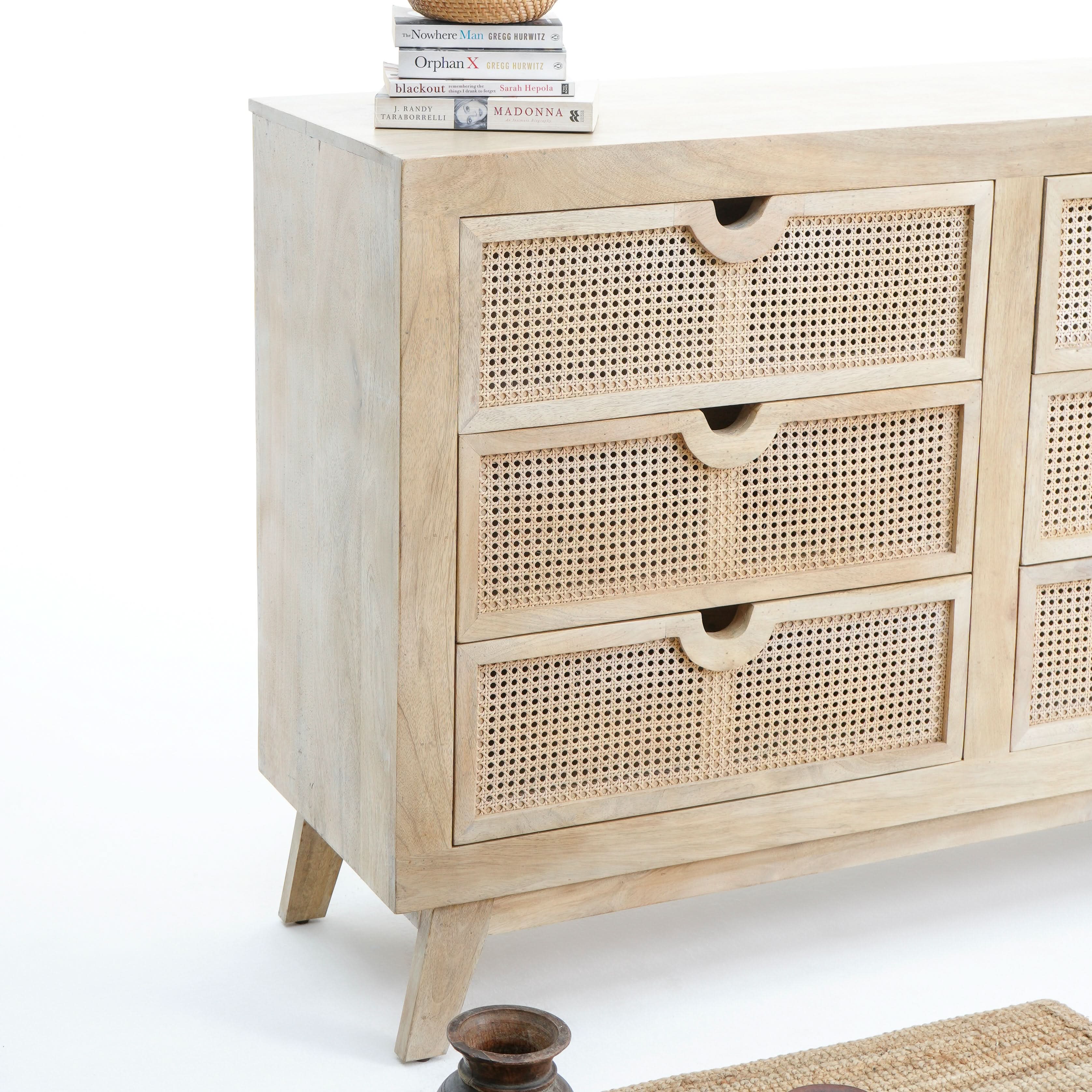 CANOVIA CANE SIX DRAWER DRAWCHEST - Art and craft furniture