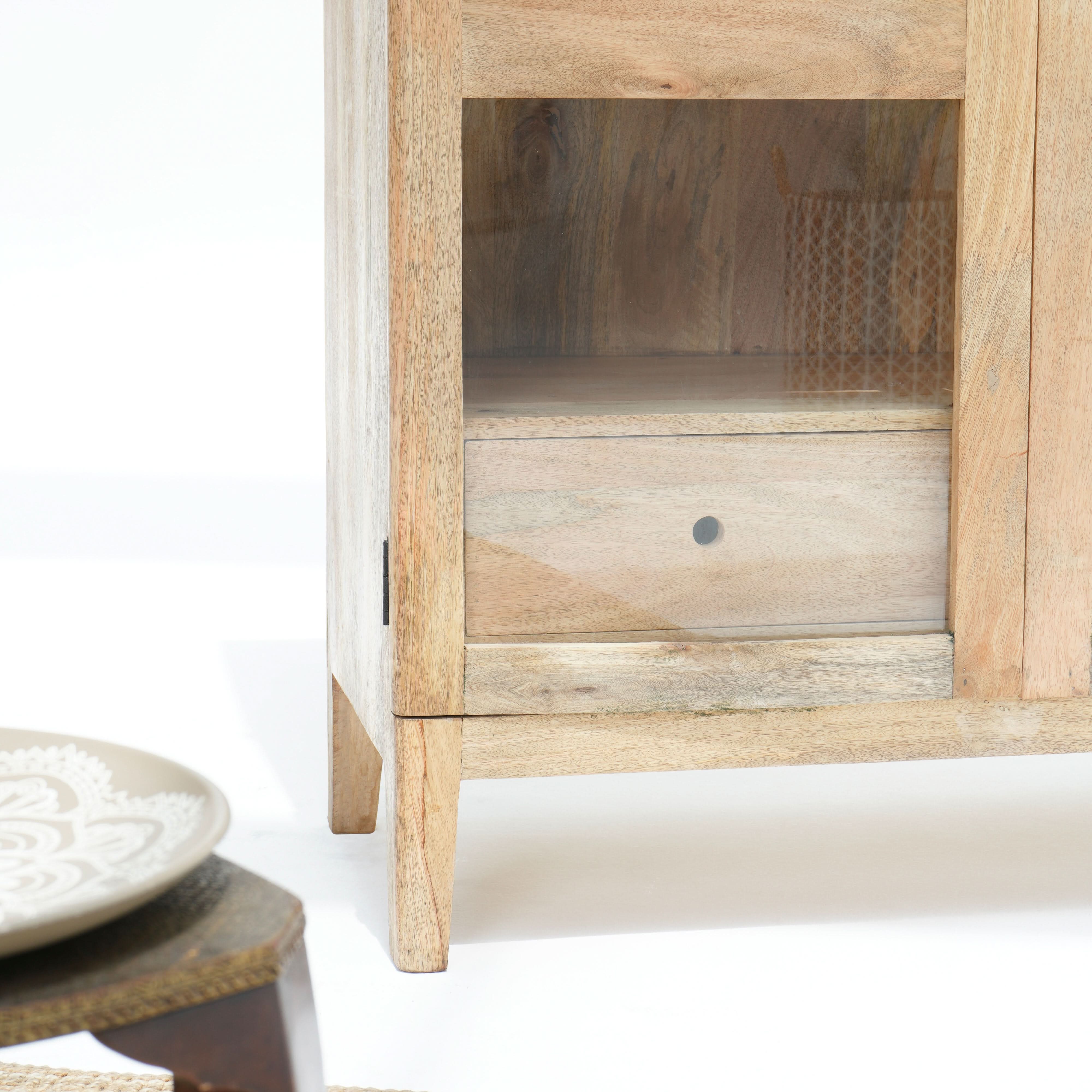 VISION TWO GLASS DOOR CABINET - Art and craft furniture