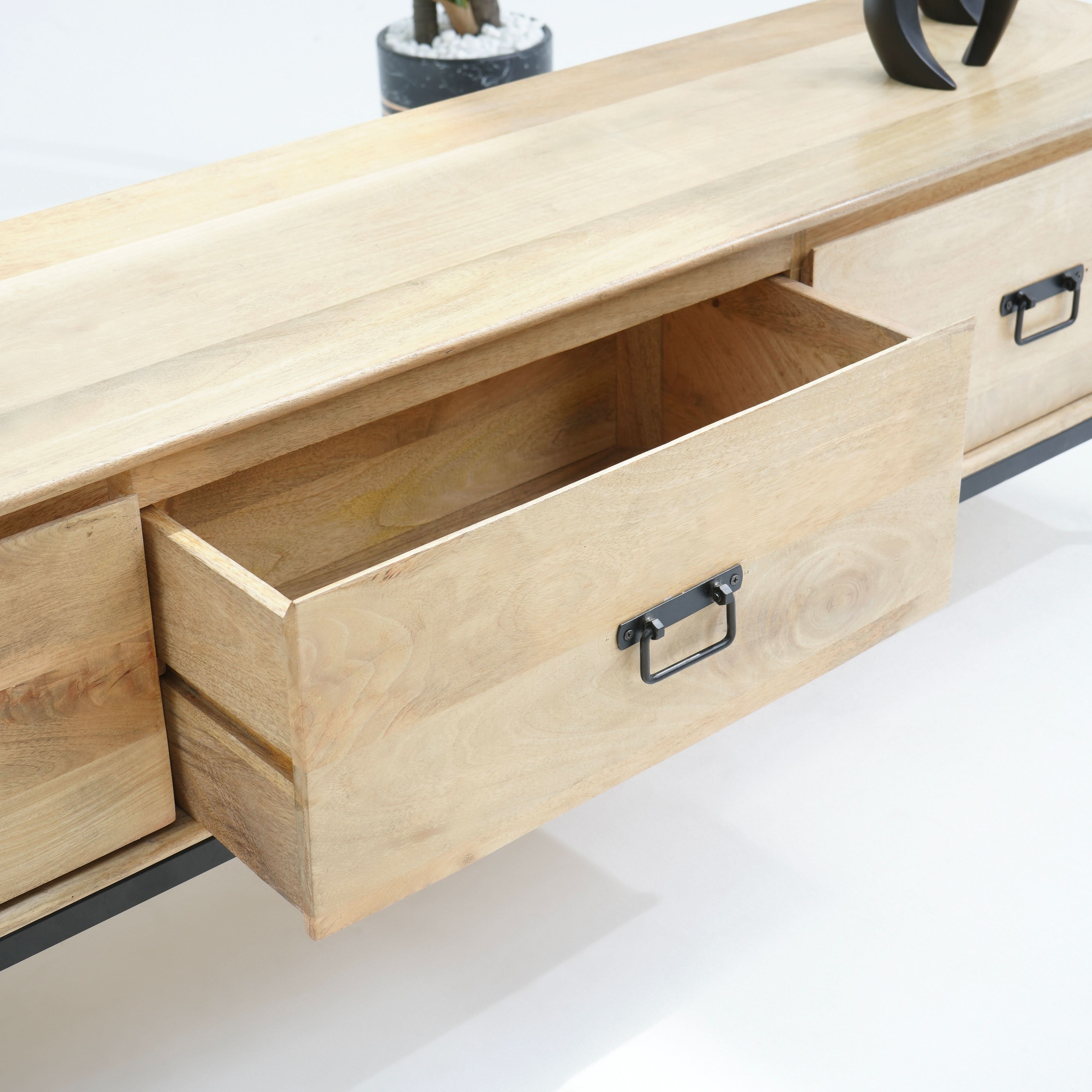 SKYLINE THREE DRAWER TV STAND - Art and craft furniture