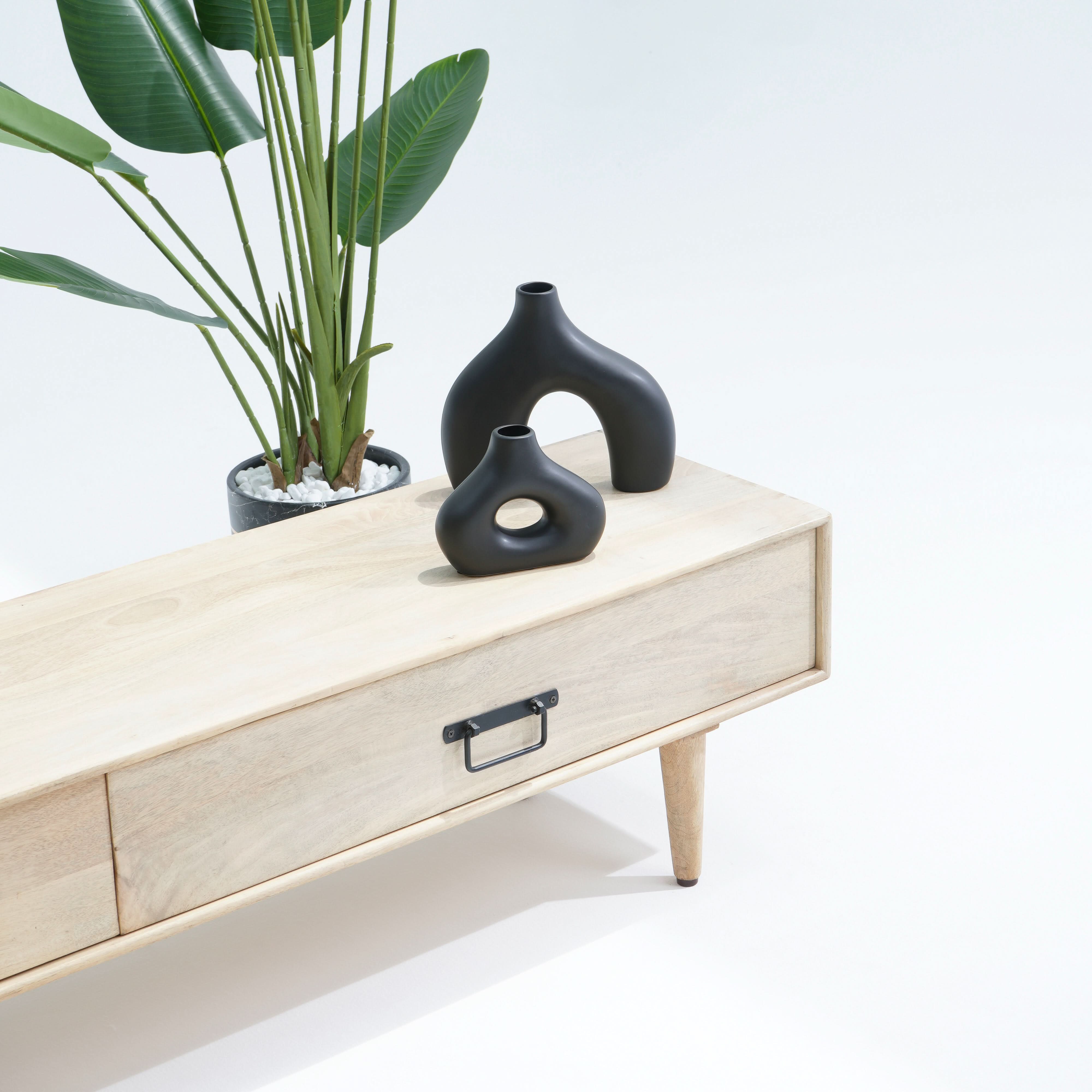 SKYLINE TWO DRAWER WOODEN LEGS TV STAND - Art and craft furniture