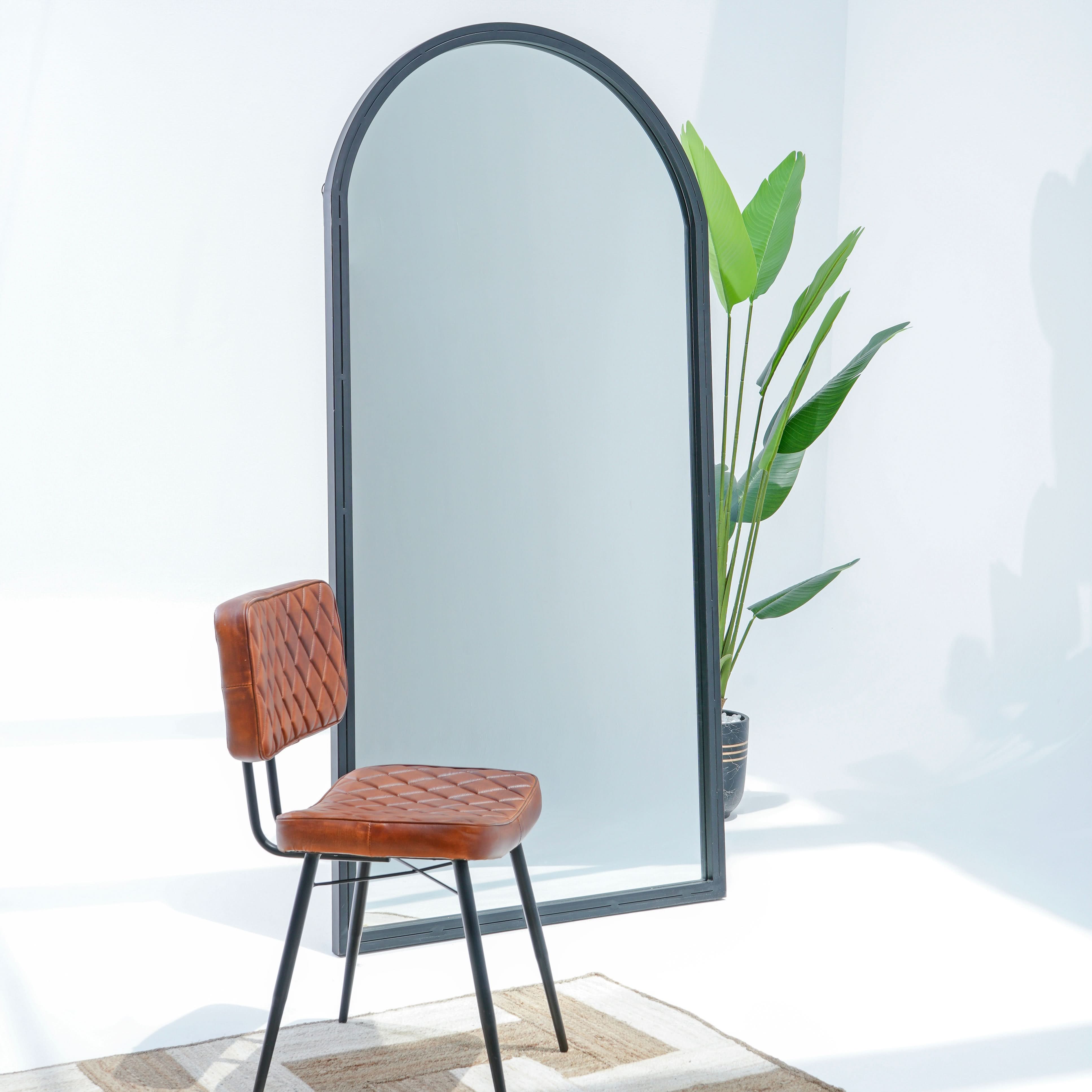 GRANDEUR BLACK METAL MIRROR FRAME - Art and craft furniture