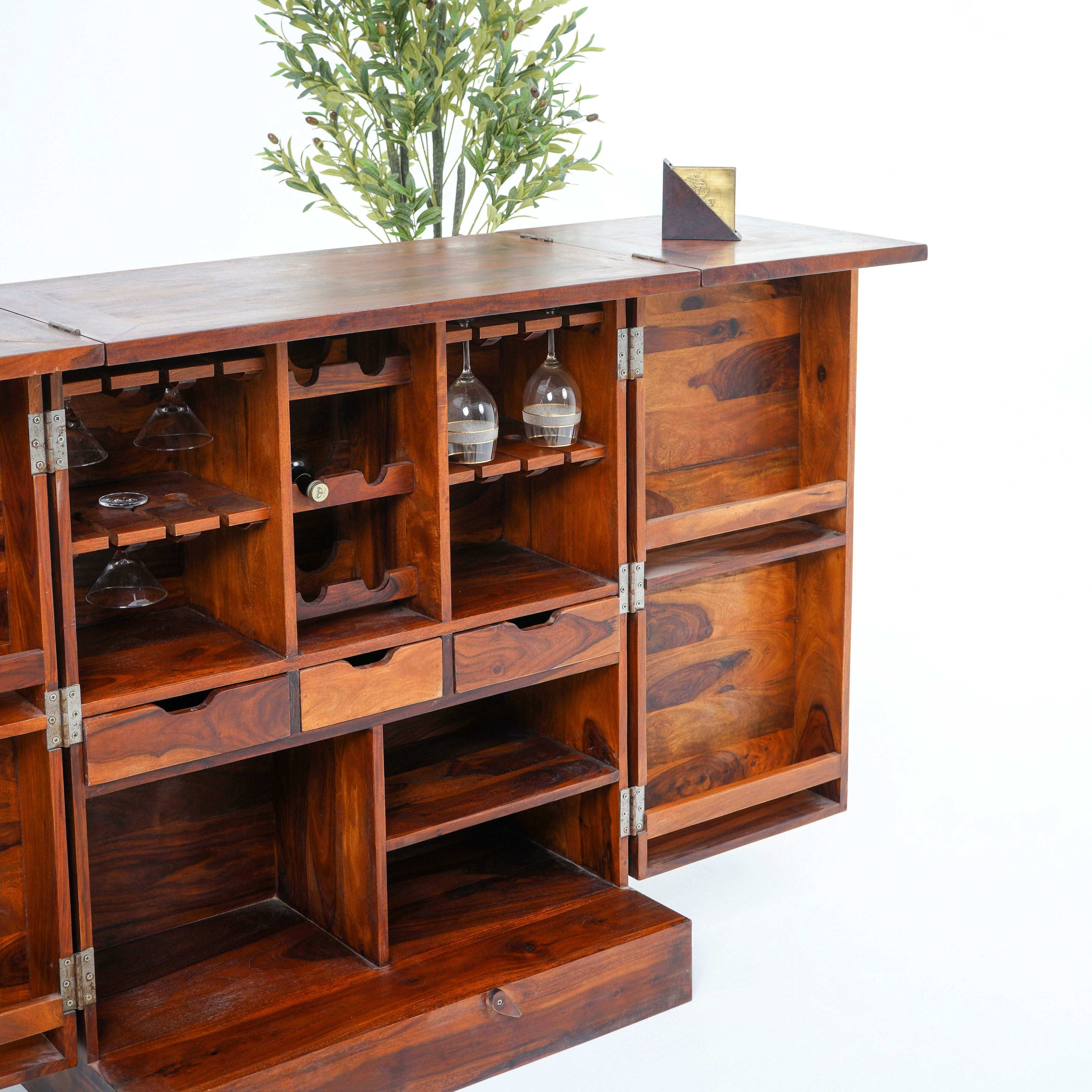 THE RETRO ROOM TILE-FITTED FOLDING BAR COUNTER - Art and craft furniture