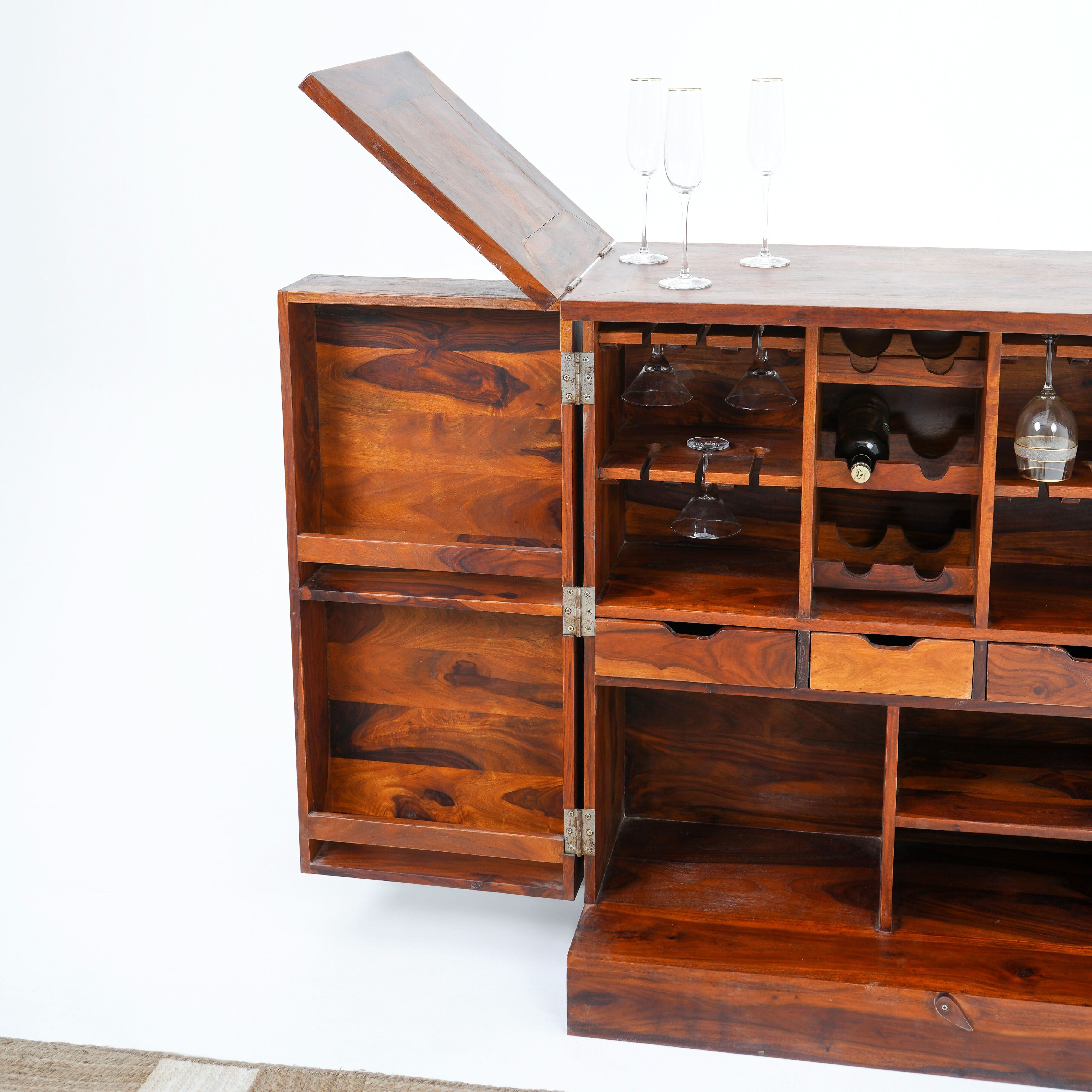 THE RETRO ROOM TILE-FITTED FOLDING BAR COUNTER - Art and craft furniture