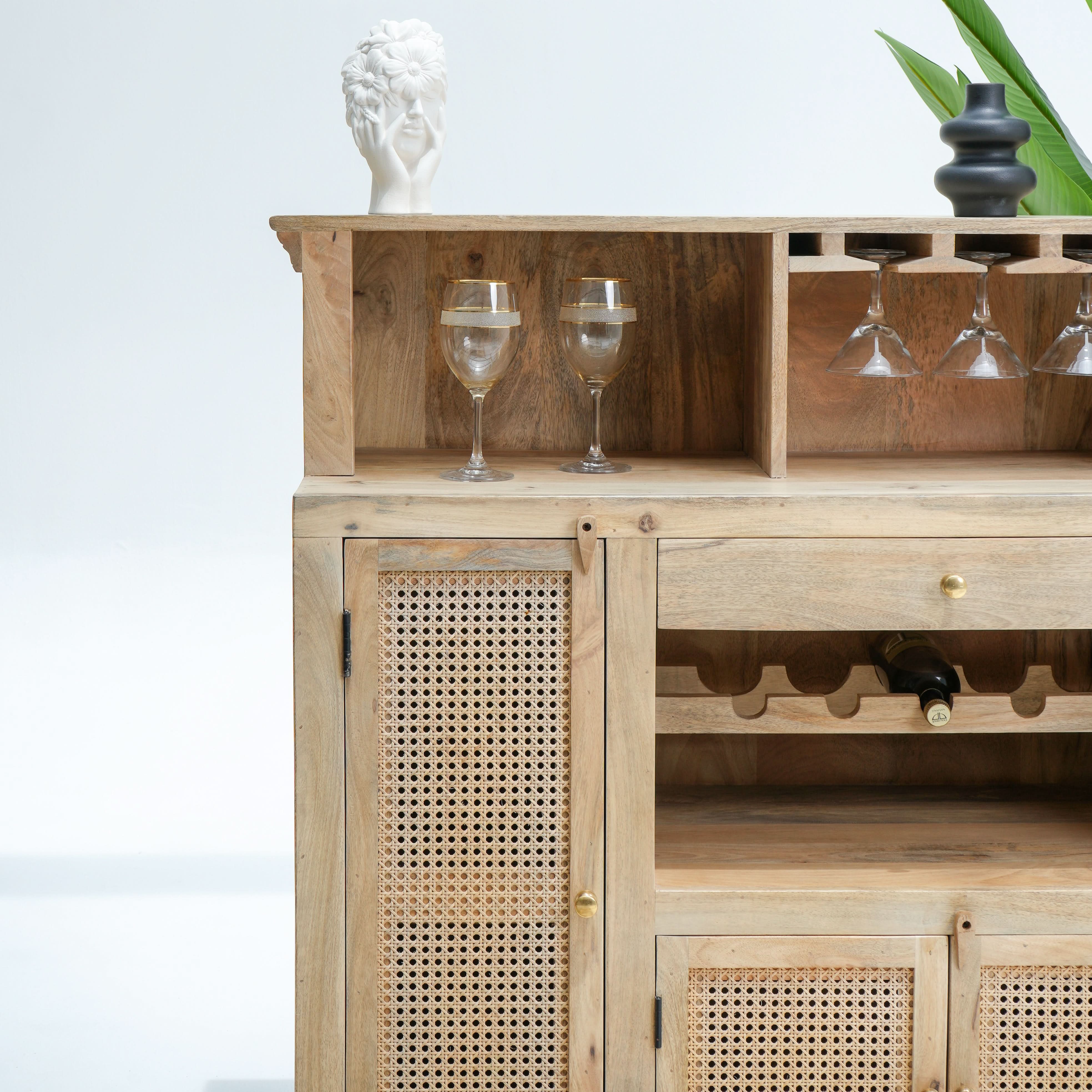 THE ELEGANT ELIXIR RATTAN BAR COUNTER - Art and craft furniture
