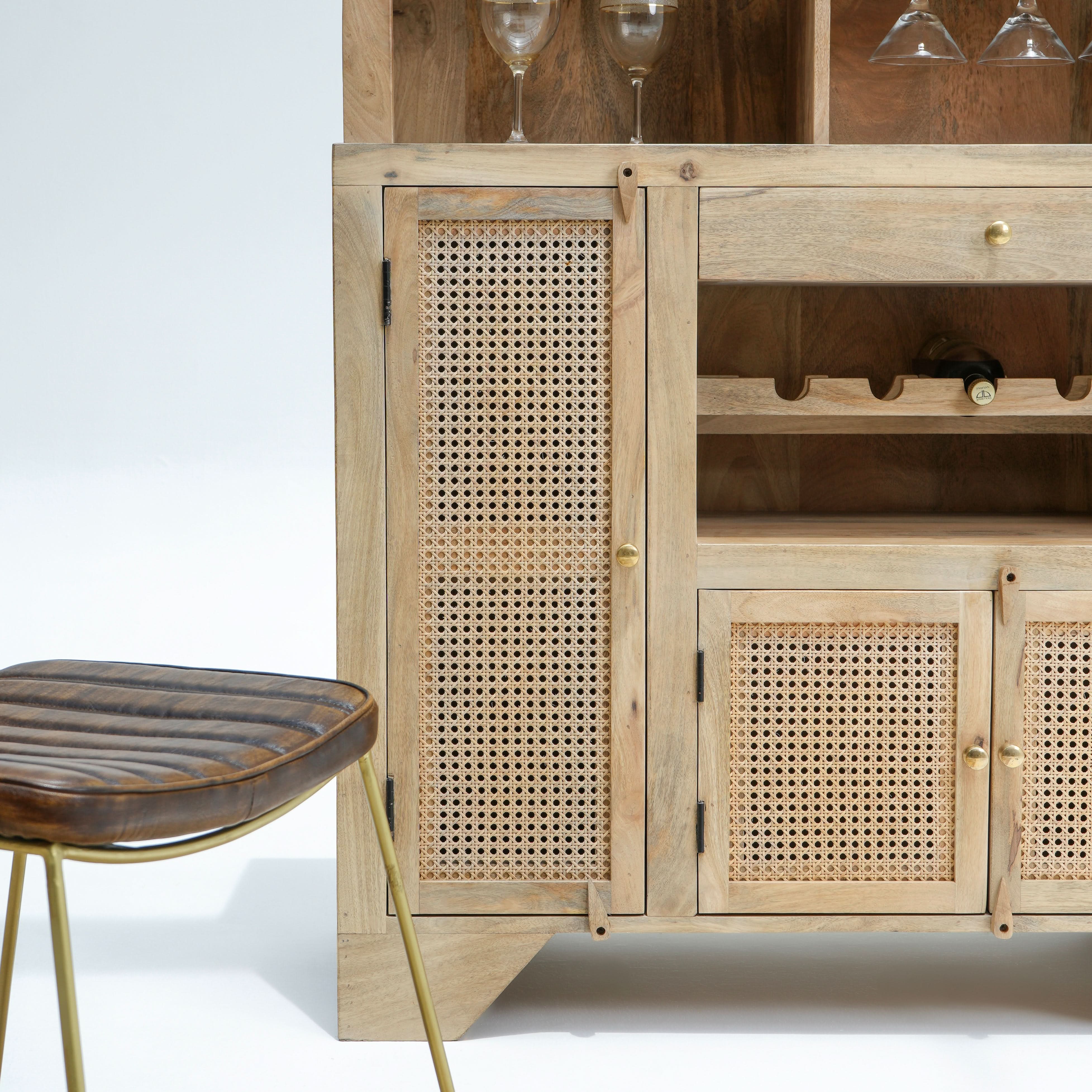 THE ELEGANT ELIXIR RATTAN BAR COUNTER - Art and craft furniture