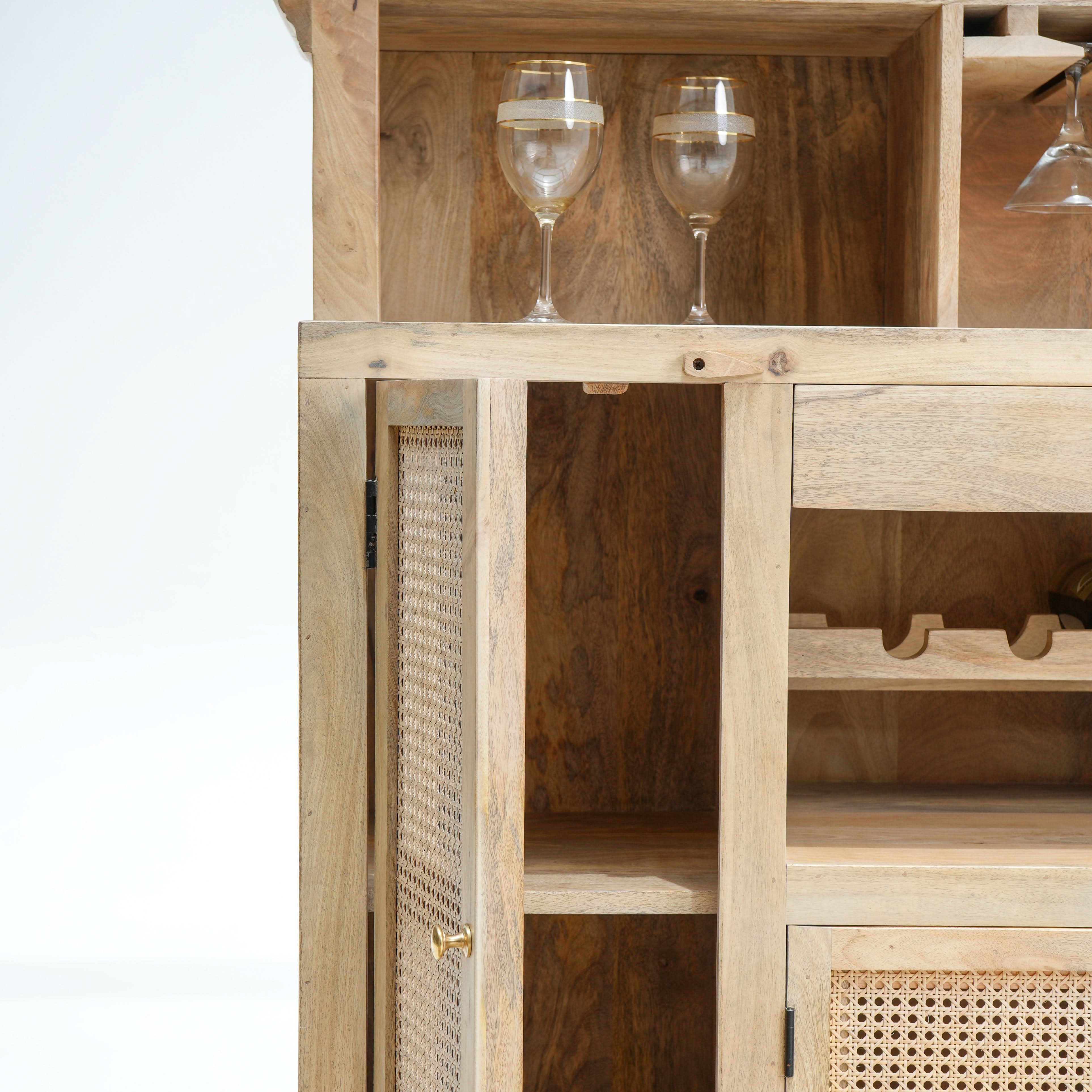 THE ELEGANT ELIXIR RATTAN BAR COUNTER - Art and craft furniture