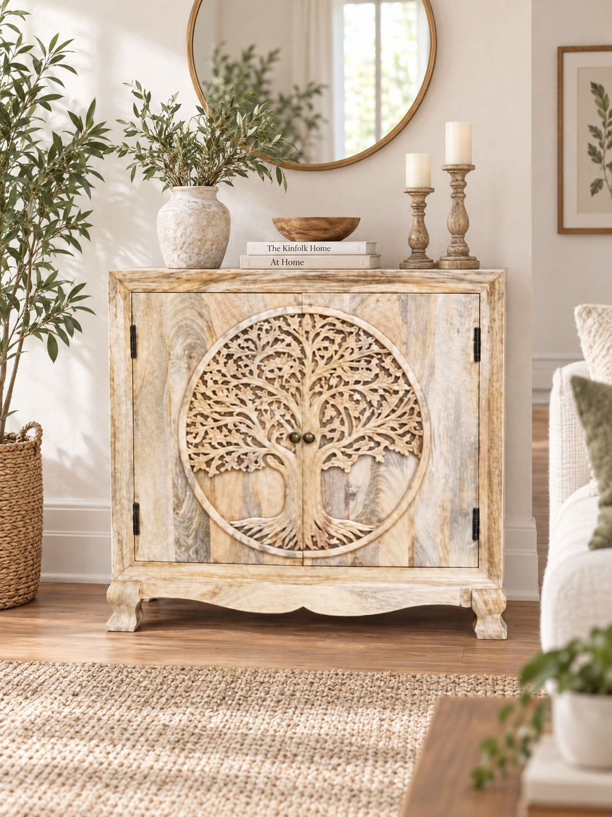 Bohemian Carving Two Door Sideboard Art and craft furniture