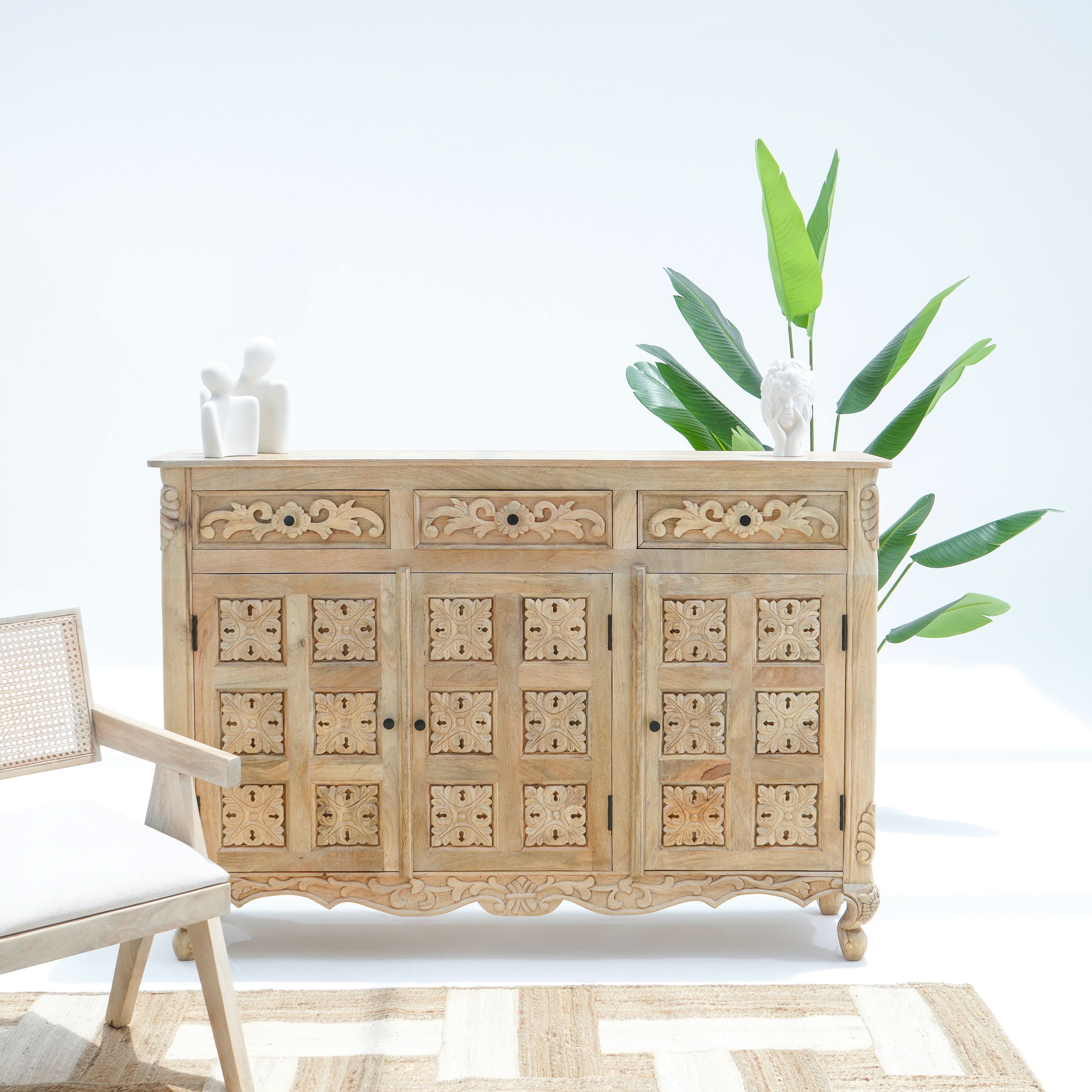 ALICE THREE DOOR THREE DRAWER SIDEBOARD - Art and craft furniture