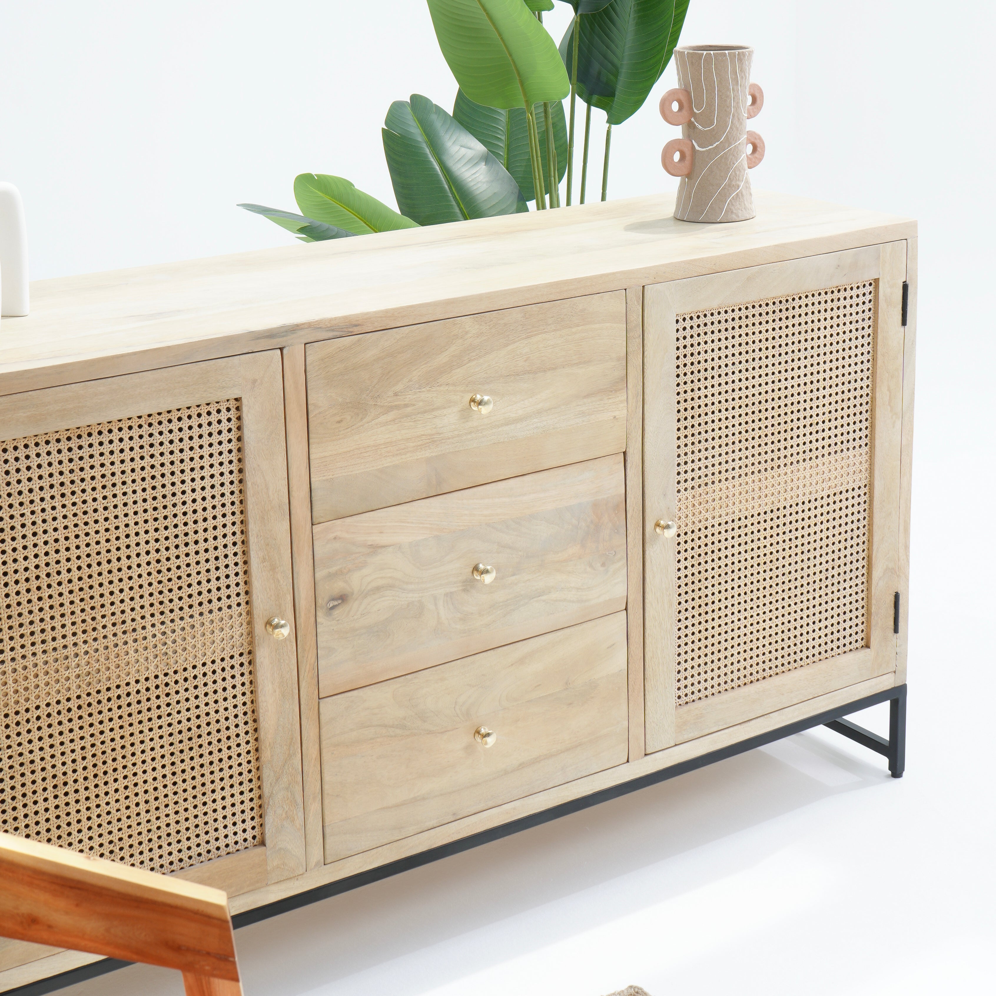 Artisan Cane Two door and Three Drawer sideboard