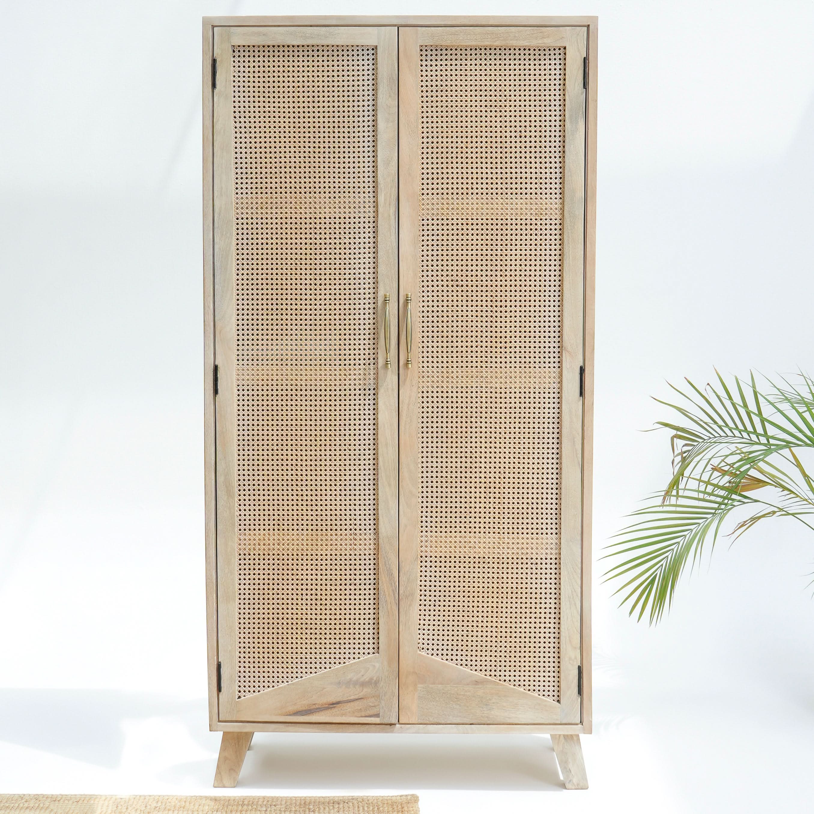 CANOVIA CANE TWO DOOR CABINET - Art and craft furniture