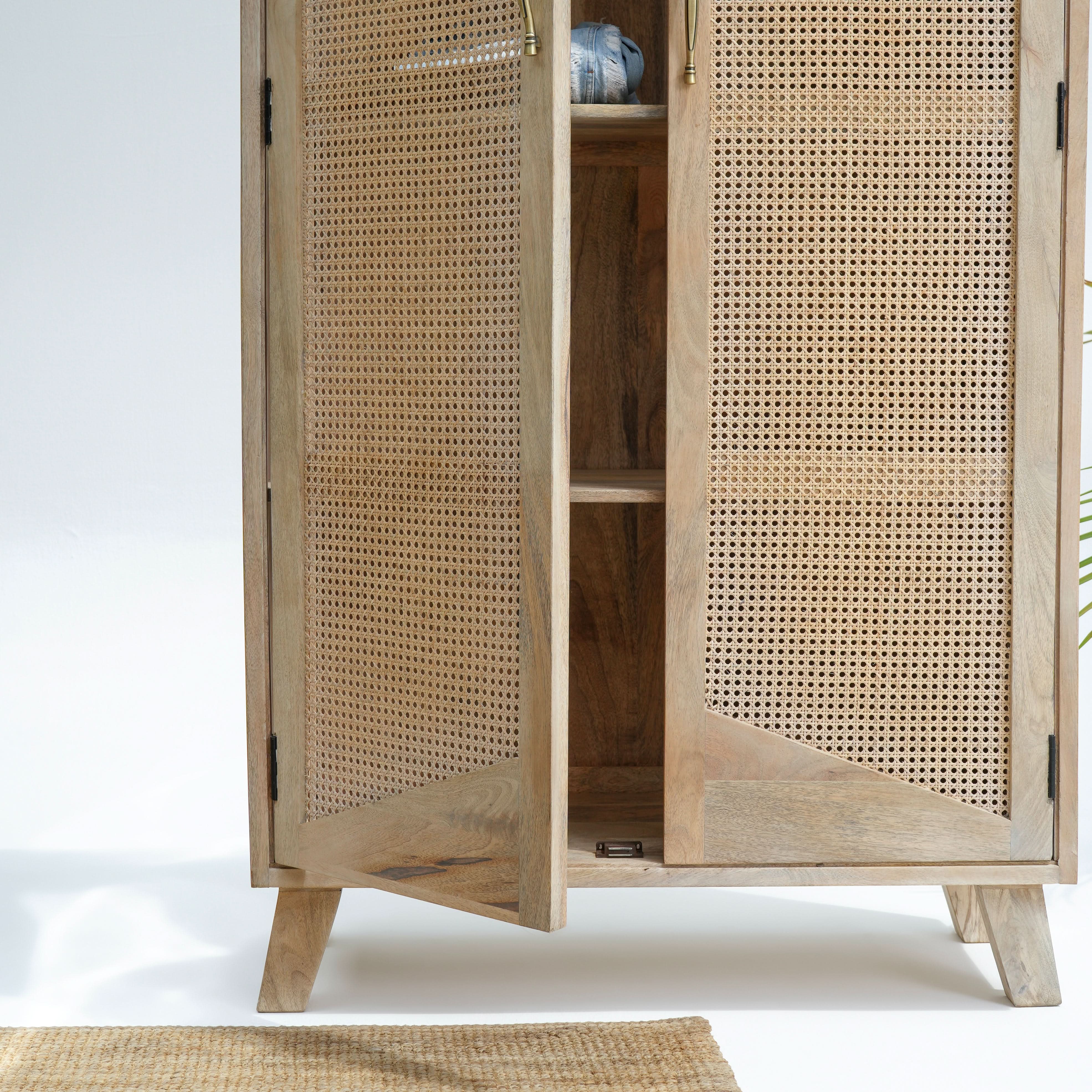 CANOVIA CANE TWO DOOR CABINET - Art and craft furniture