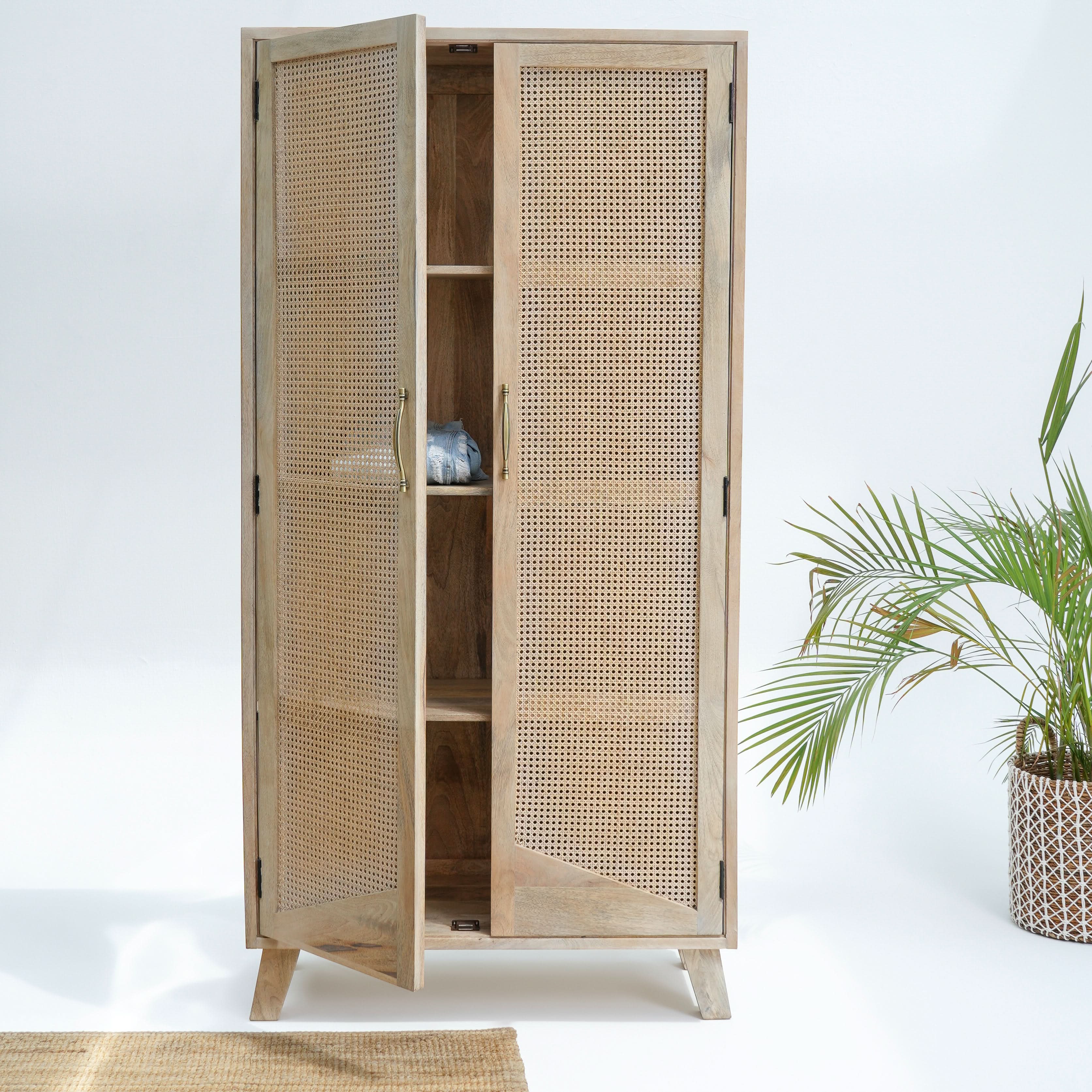 CANOVIA CANE TWO DOOR CABINET - Art and craft furniture