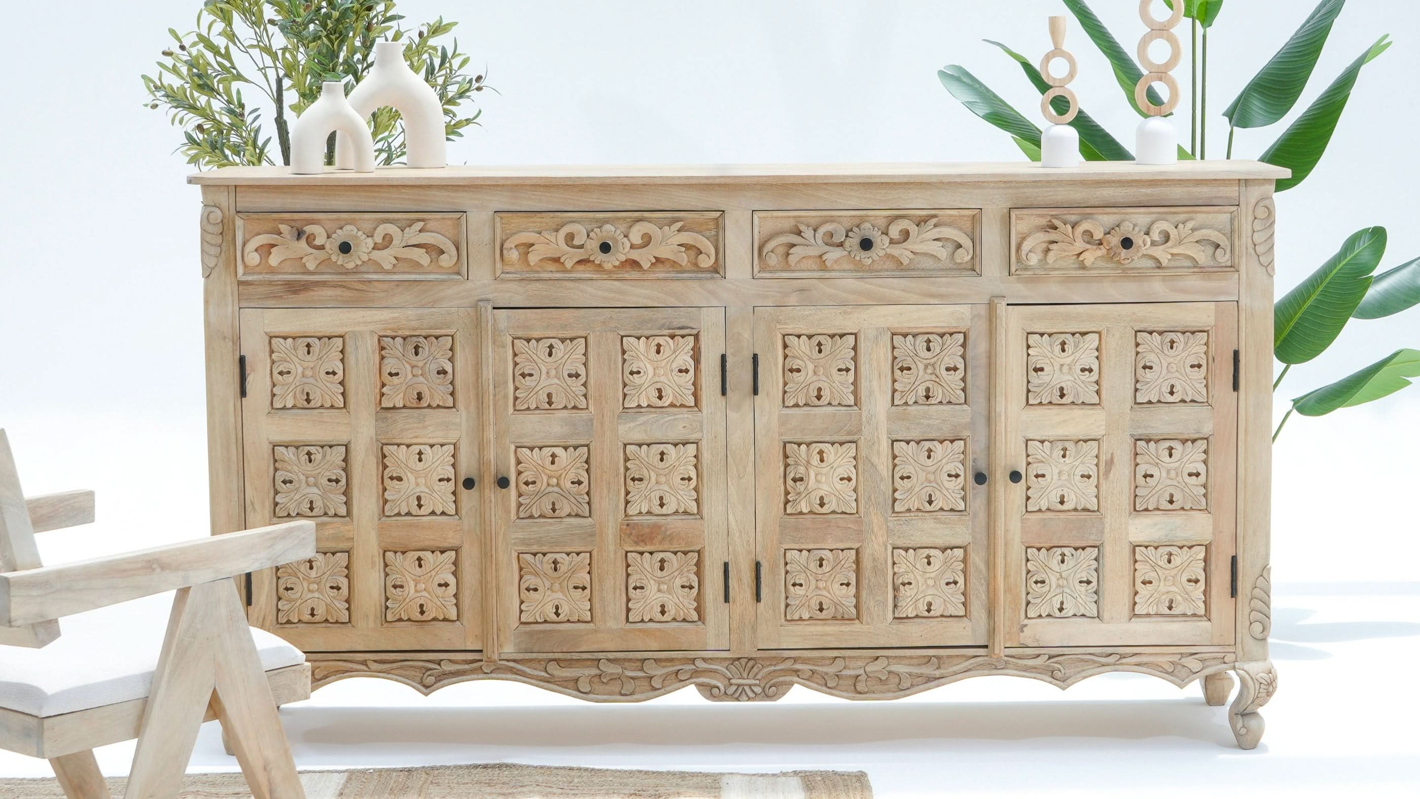 ALICE FOUR DOOR FOUR DRAWER SIDEBOARD - Art and craft furniture