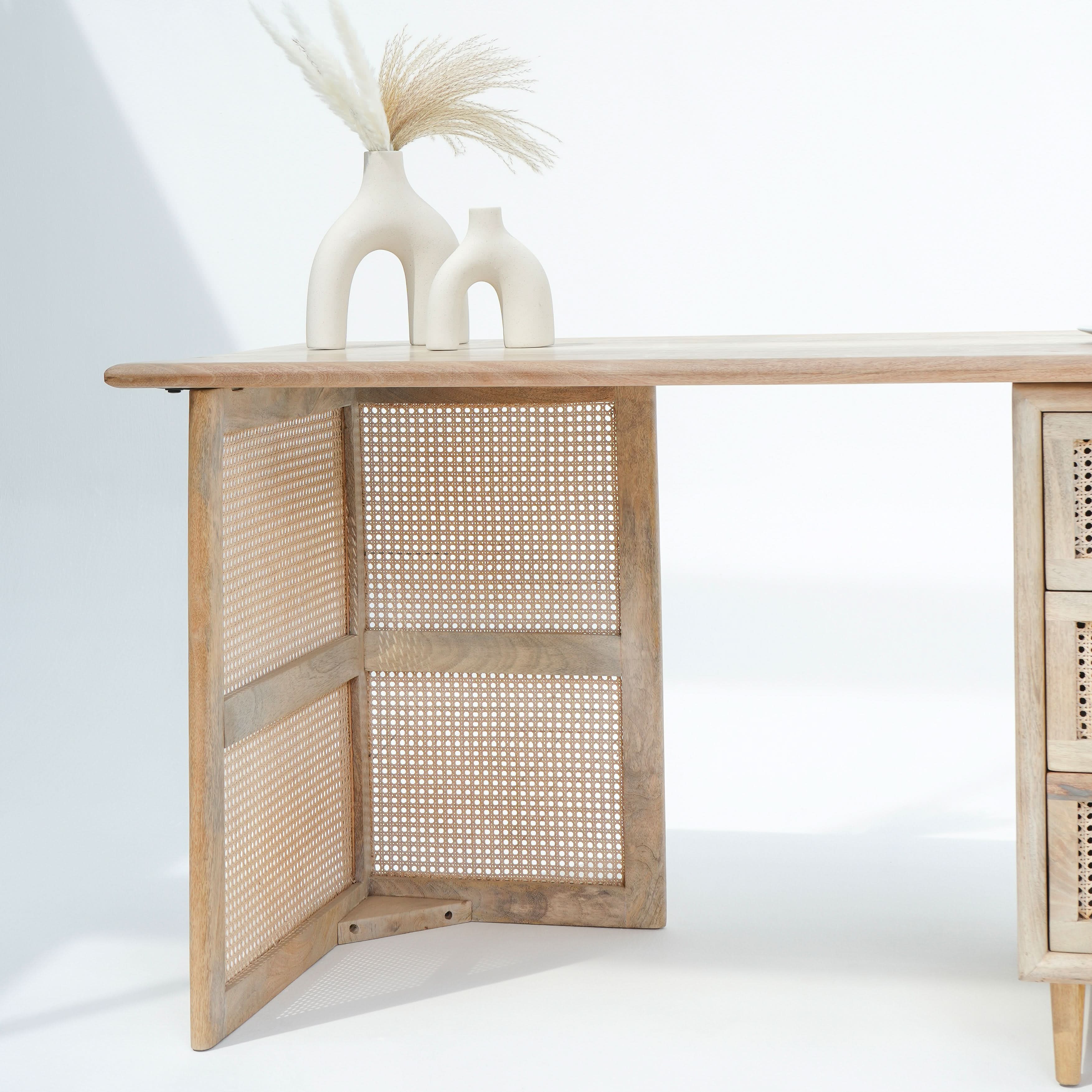 CANOVIA CANE THREE DRAWERS DESK - Art and craft furniture
