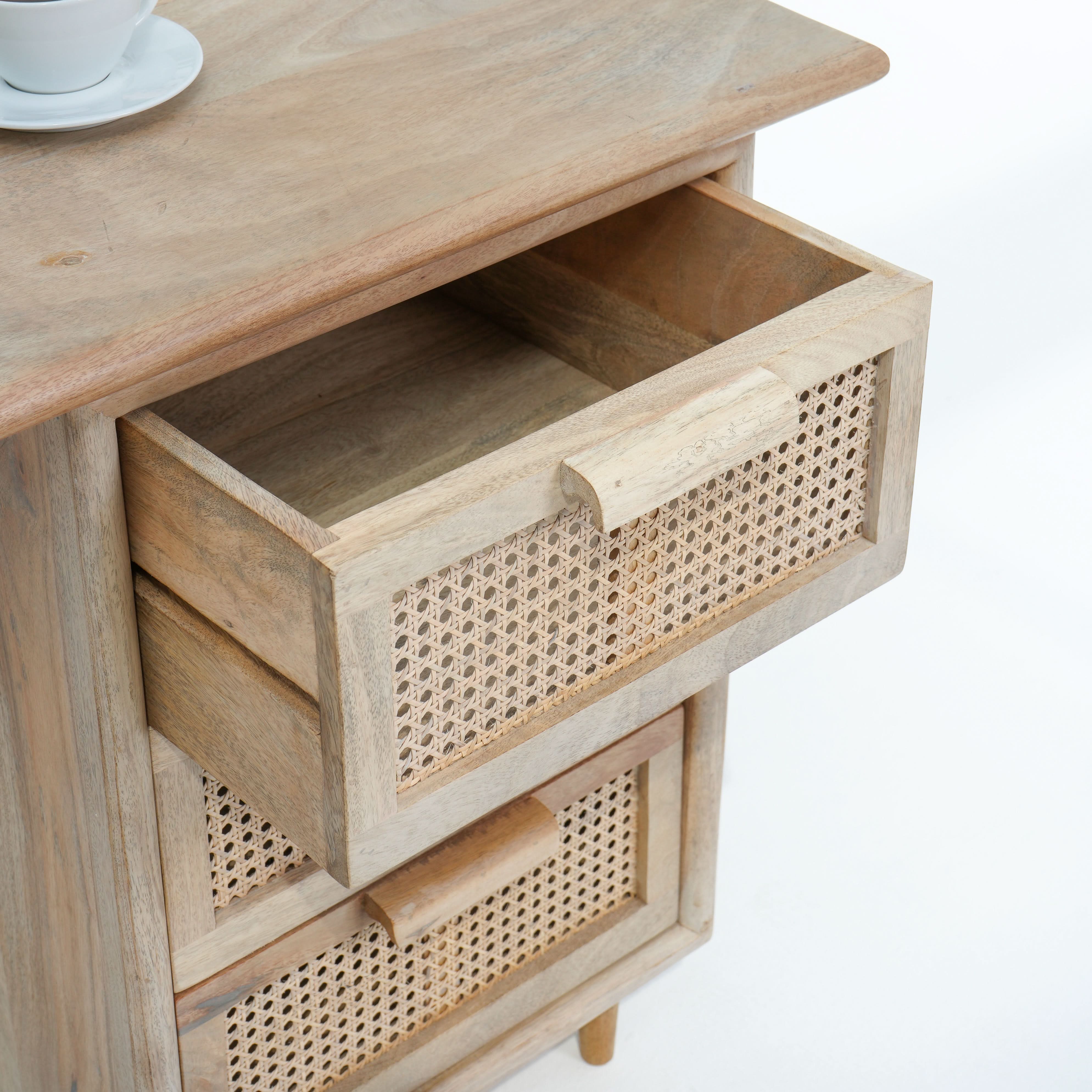 CANOVIA CANE THREE DRAWERS DESK - Art and craft furniture