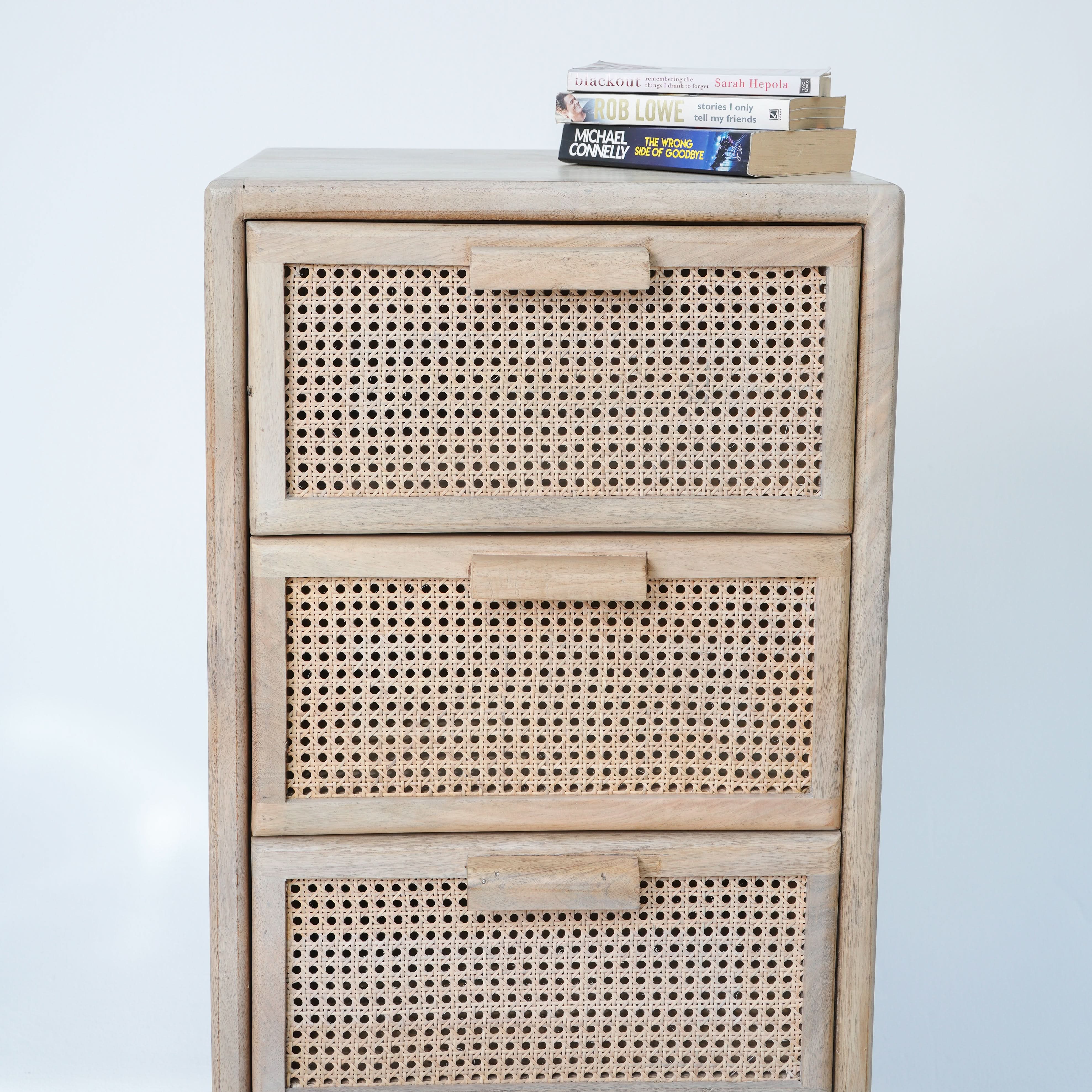 CANOVIA CANE FOUR DRAWER CHEST - Art and craft furniture