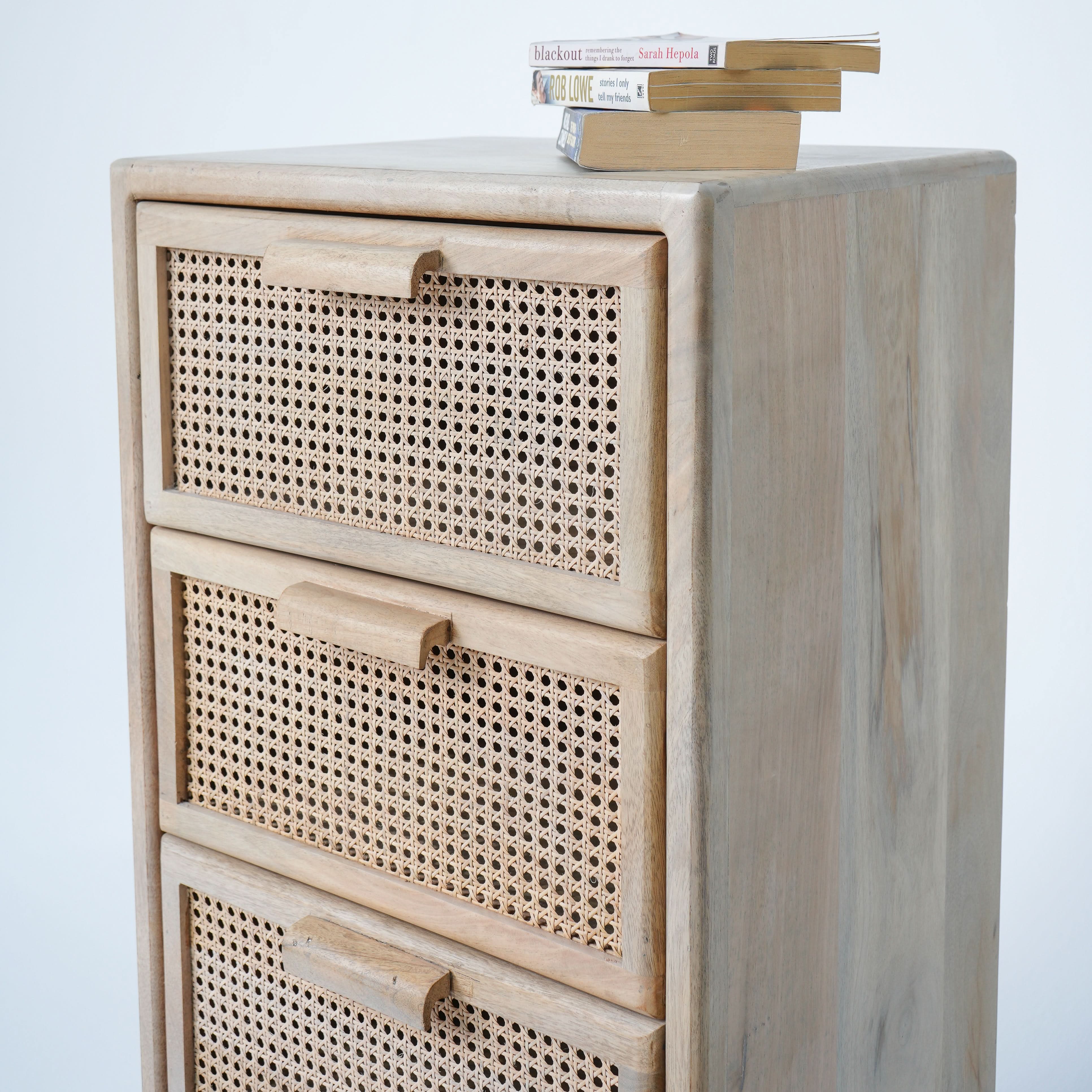 CANOVIA CANE FOUR DRAWER CHEST - Art and craft furniture